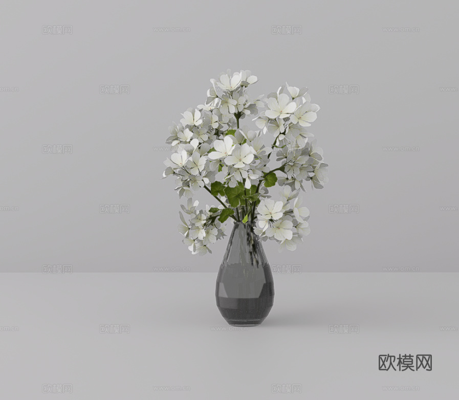 花卉摆件su模型