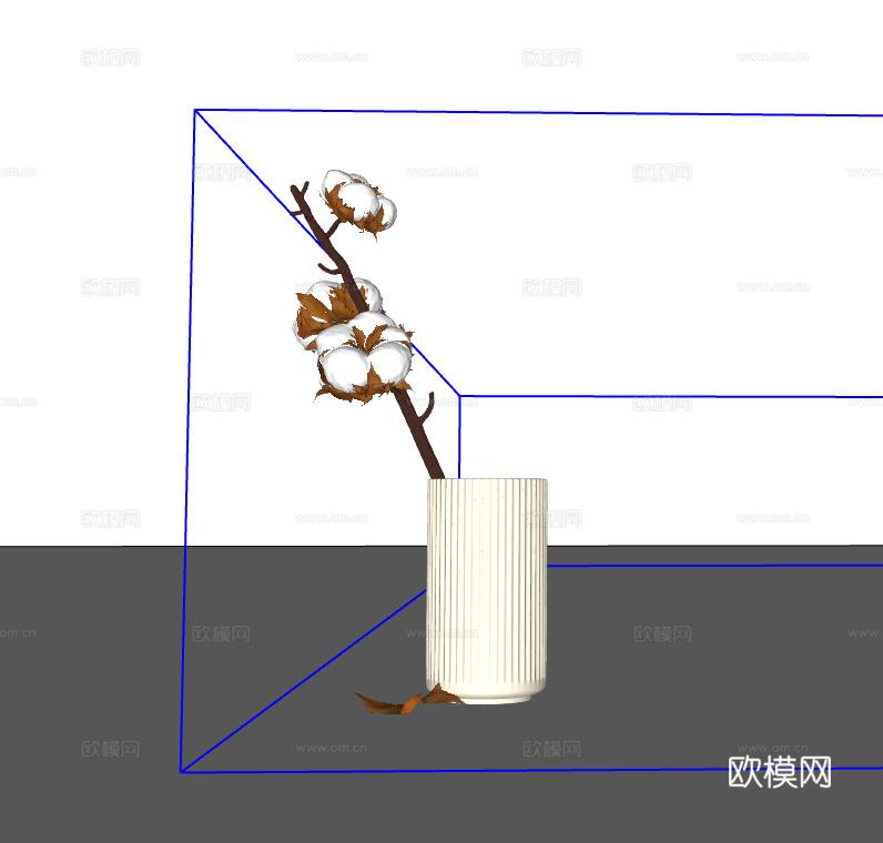 植物摆件su模型