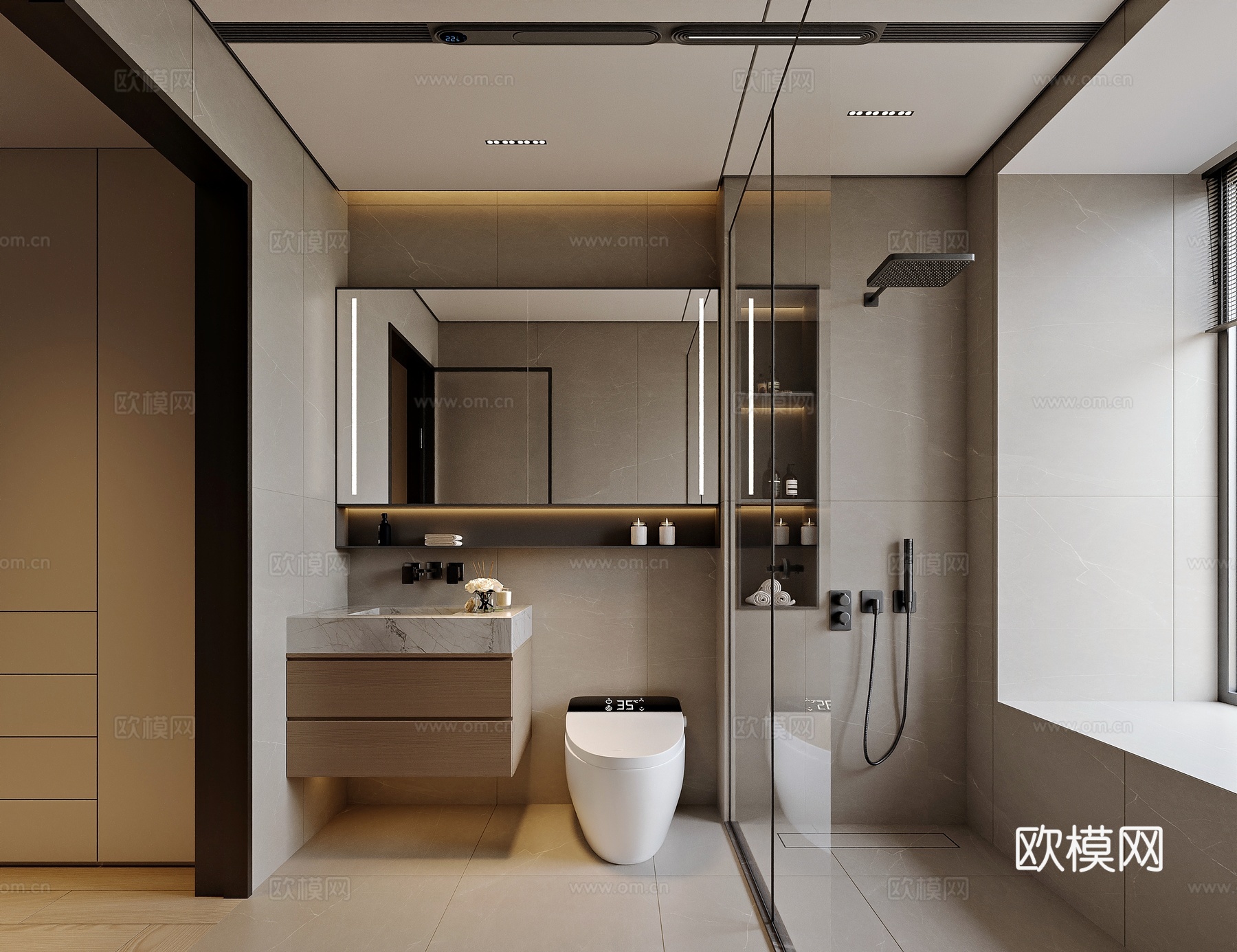 现代风格家居卫生间3d模型下载