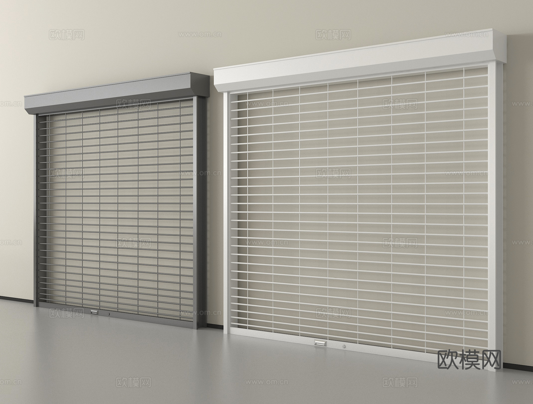 现代卷帘门   卷闸门 车库门   仓库门 防盗门su模型