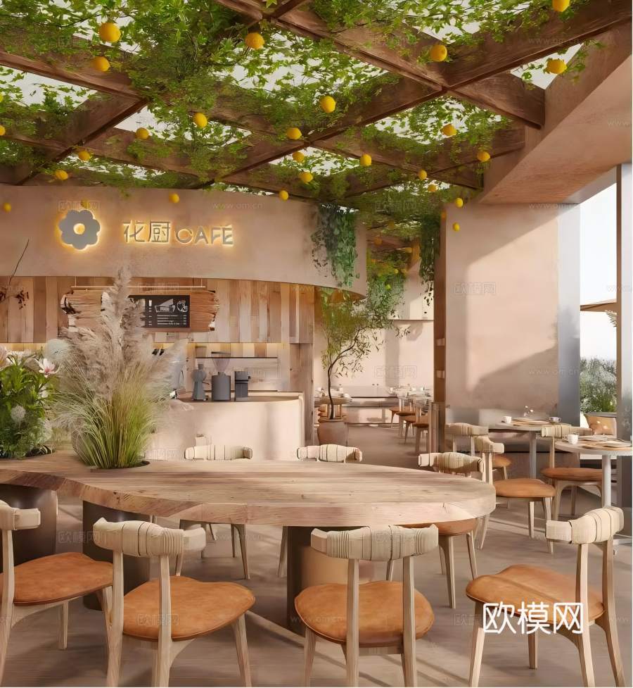 花园餐厅花厨cad施工图