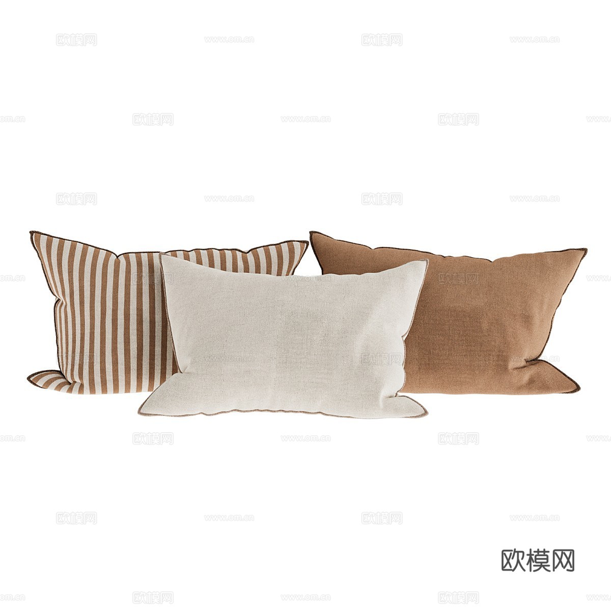 现代奶油风装饰抱枕3d模型下载（渲染图2）