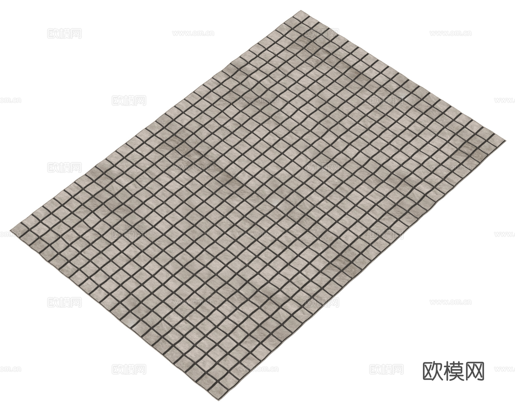 CASSINA 地毯 长方形地毯 小方格地毯 客厅地毯 布艺su模型
