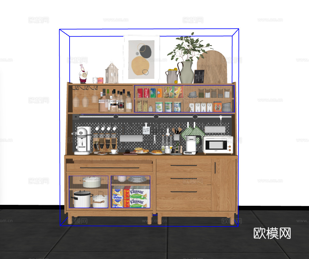 餐边柜su模型