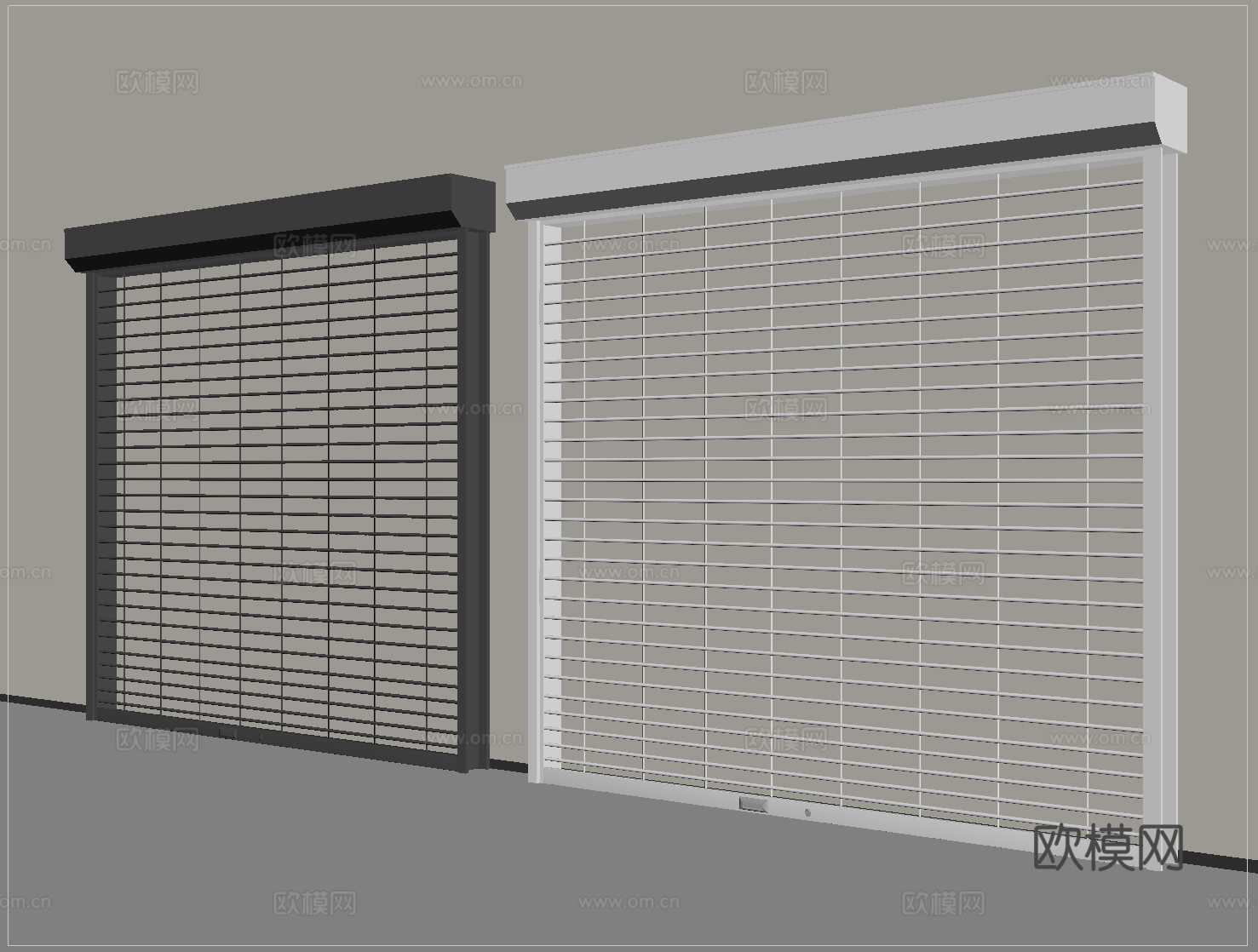 现代卷帘门   卷闸门 车库门   仓库门 防盗门su模型