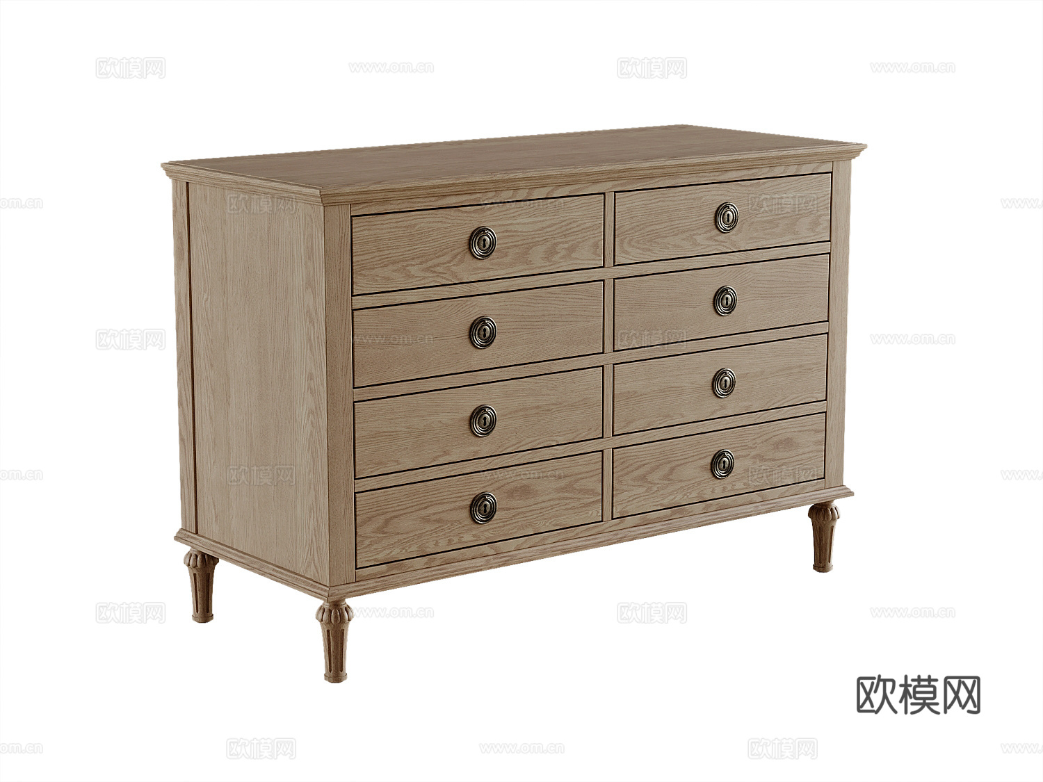 美式边柜3d模型下载