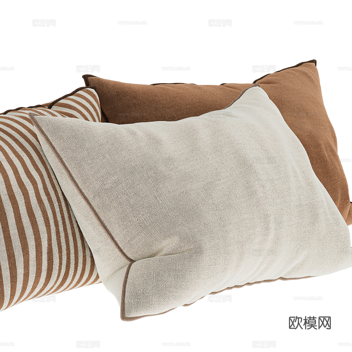 现代奶油风装饰抱枕3d模型下载（渲染图5）