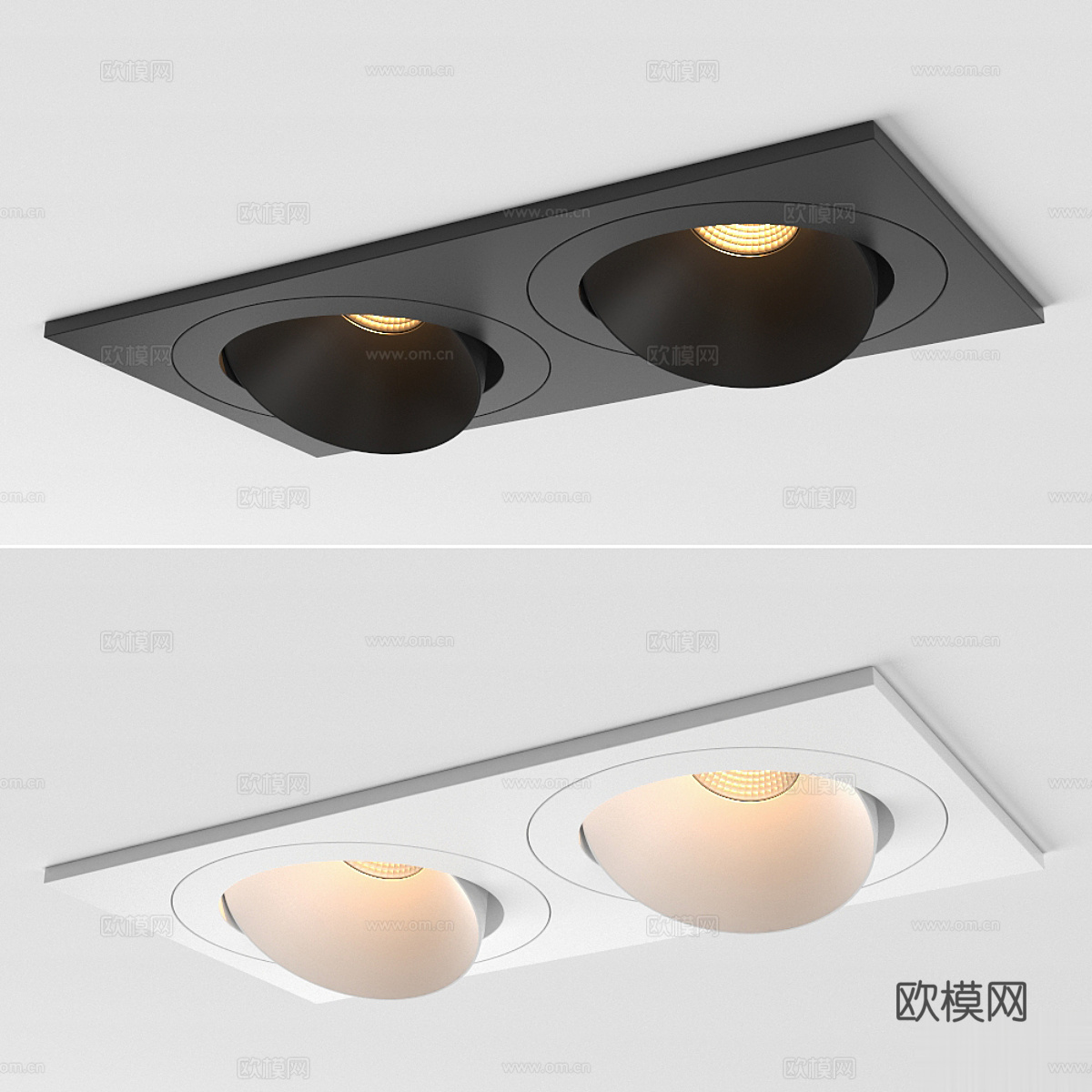 现代极简筒灯射灯3d模型下载（渲染图4）