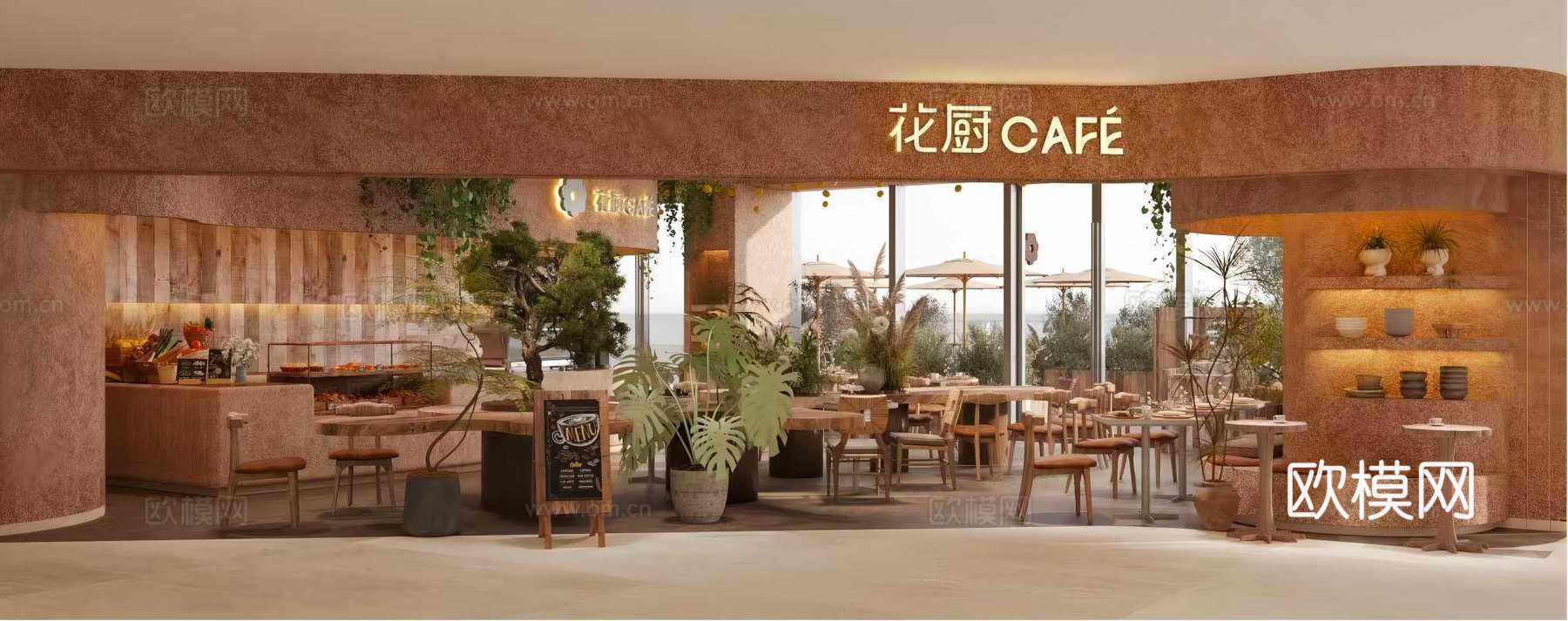 花园餐厅花厨cad施工图