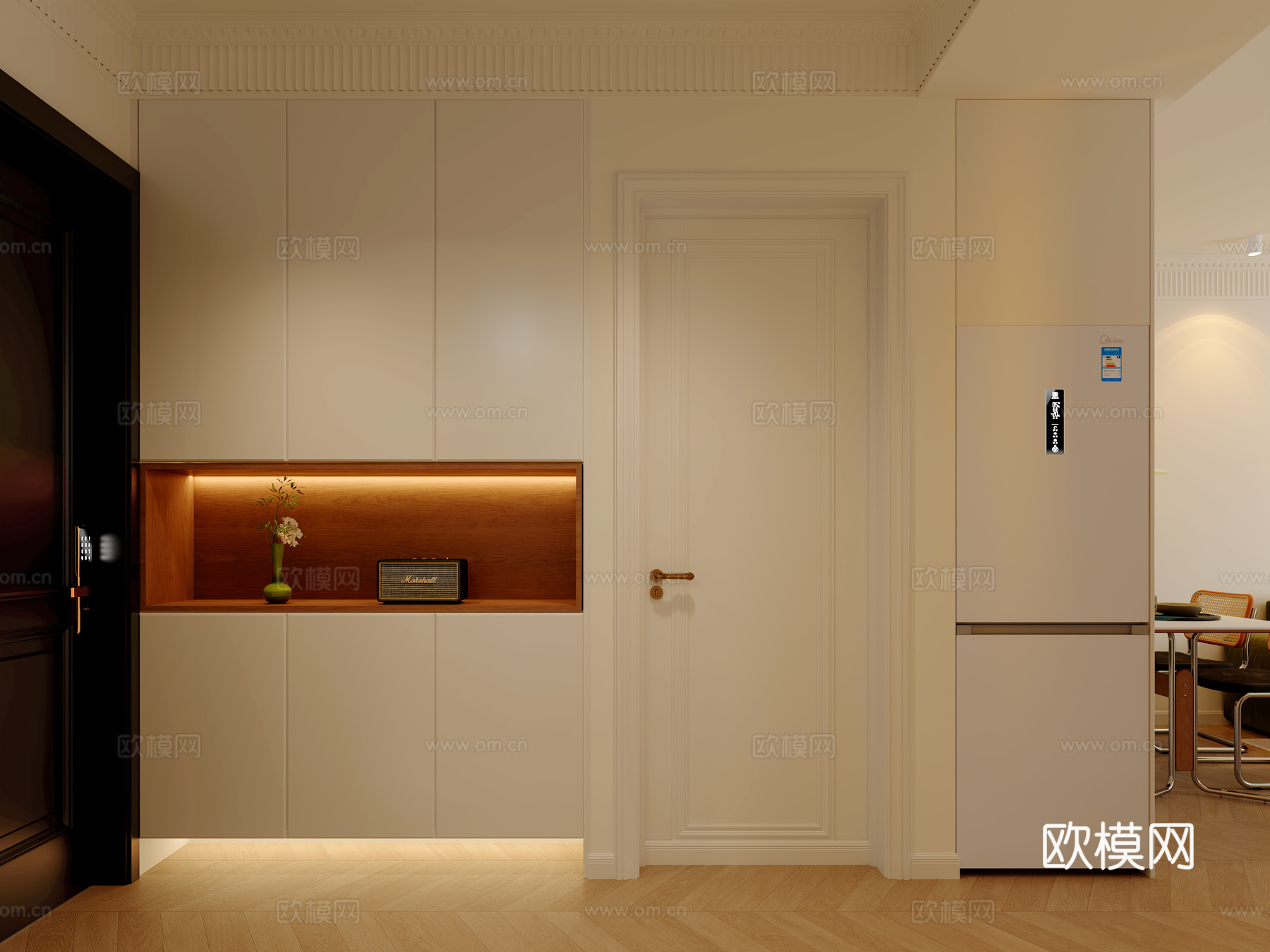 中古风客餐厅3d模型下载（渲染图6）