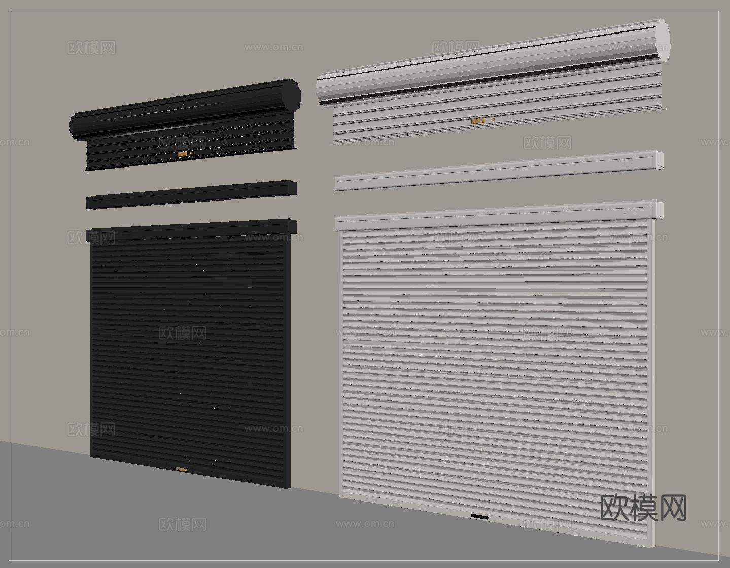 现代卷帘门   卷闸门 车库门   仓库门 防盗门su模型