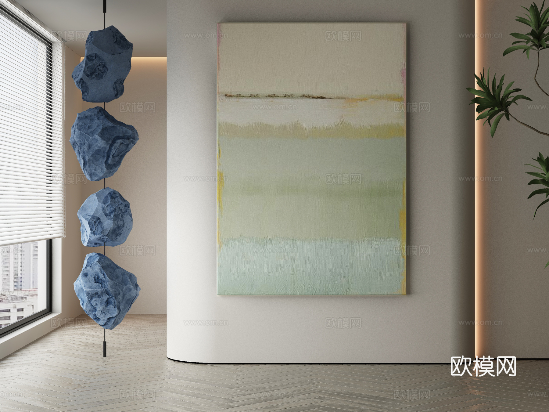 现代装饰画3d模型下载