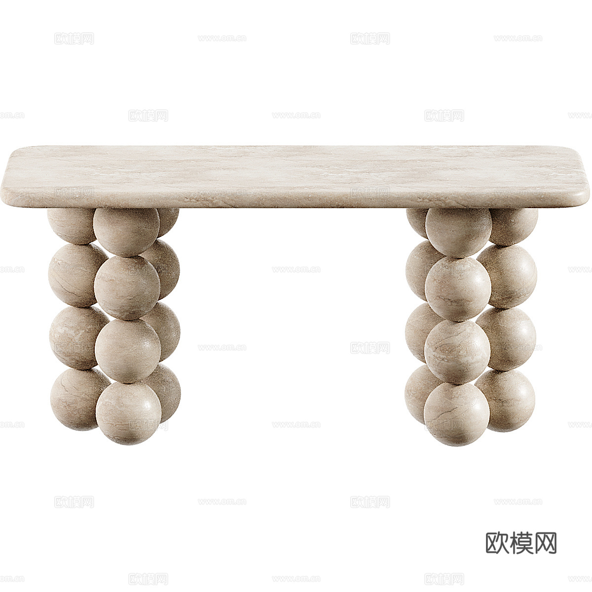 现代侘寂端景台 玄关桌3d模型下载（渲染图2）