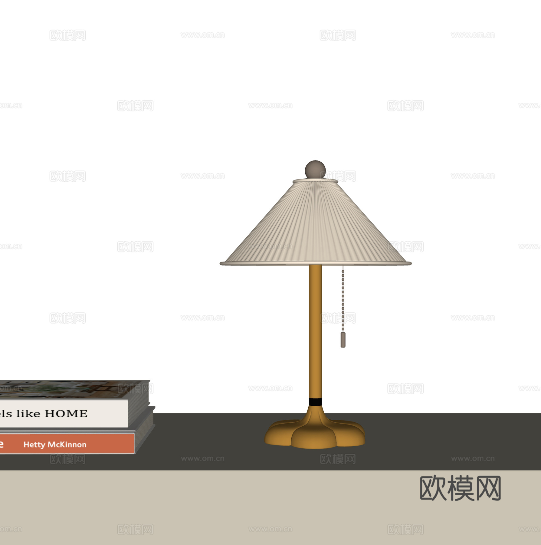 现代奶油台灯su模型