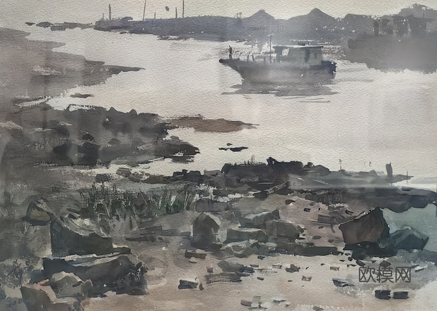 水彩画 装饰画 风景画