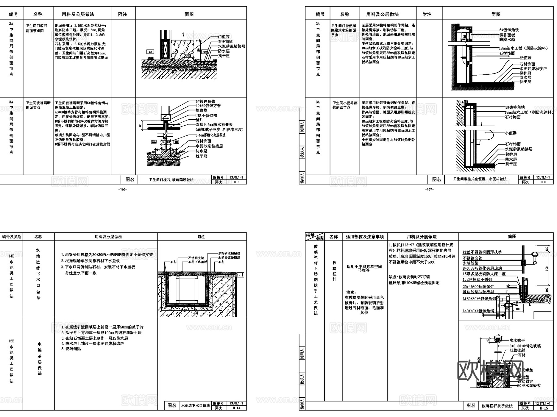 土建通用节点大样详图CAD施工图集 18套cad施工图