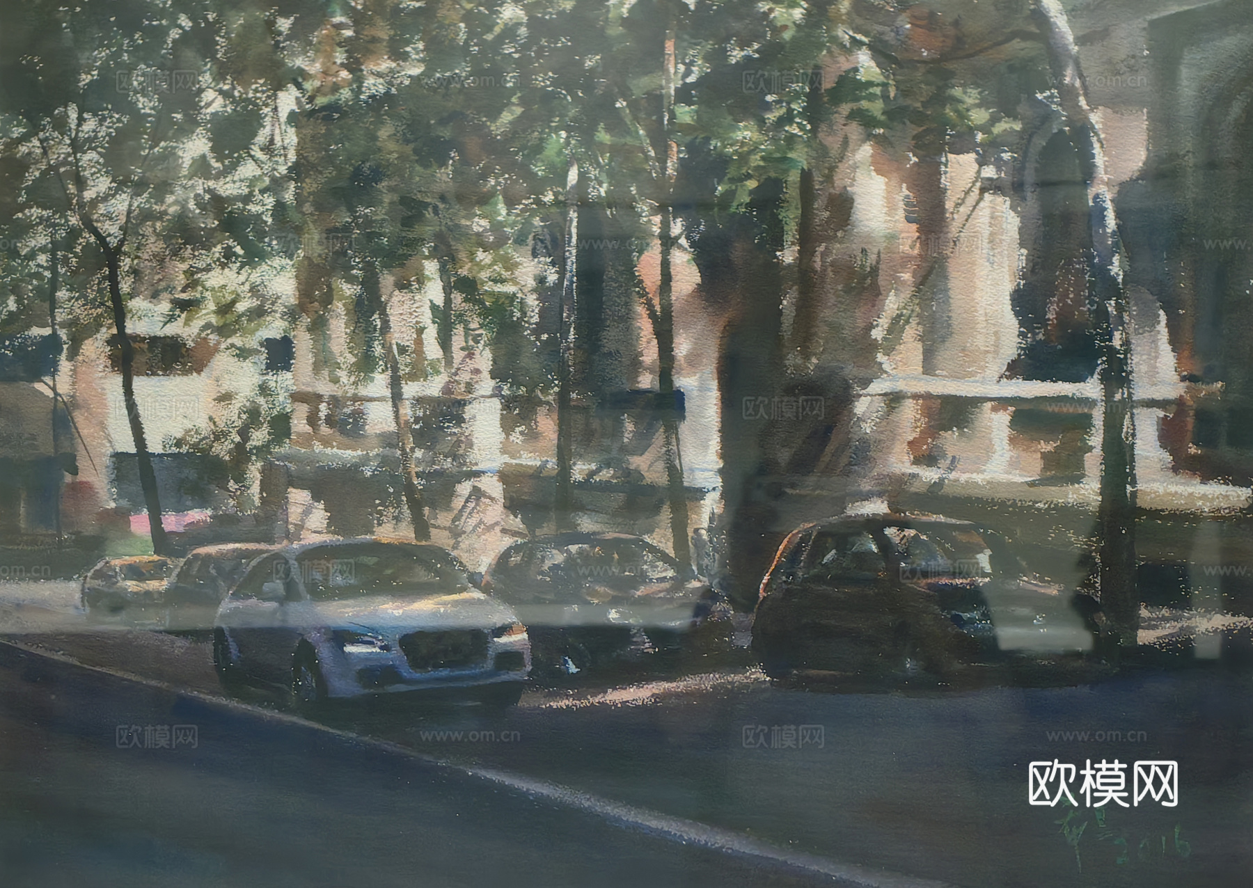 水彩画 装饰画 风景画