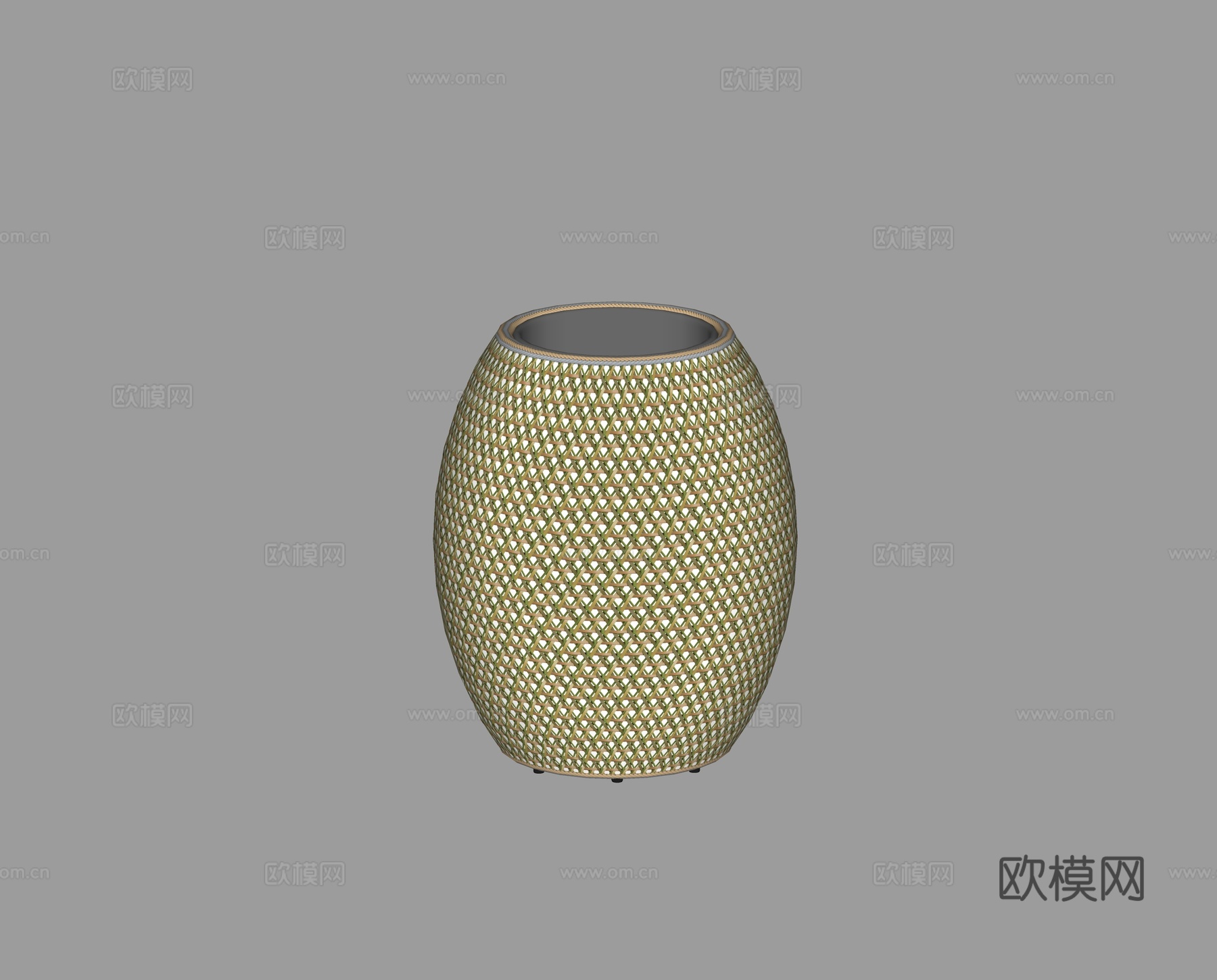 DEDON - 现代户外灯 落地灯 氛围灯 竹编灯具 竹编花su模型