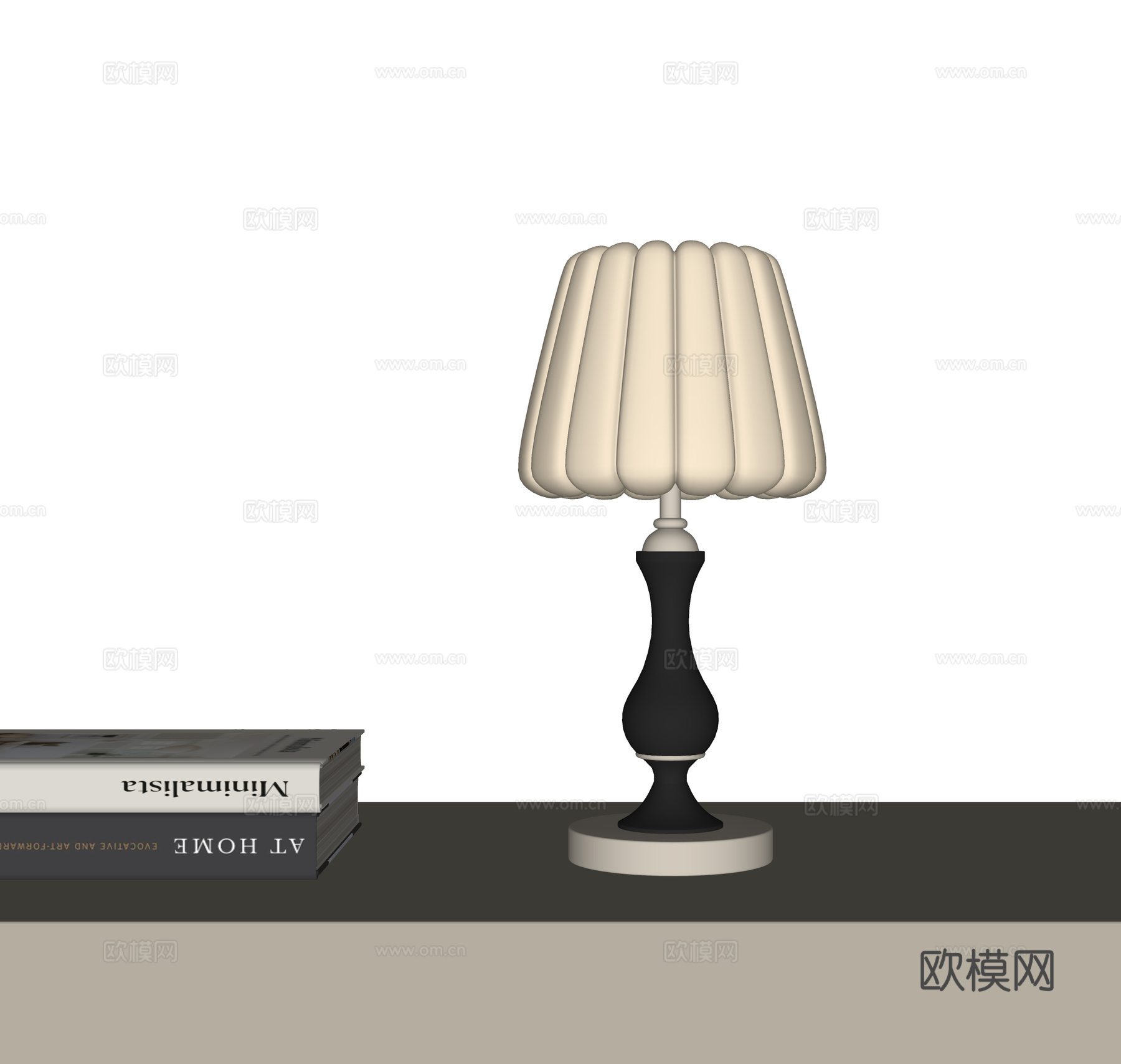 美式复古台灯su模型