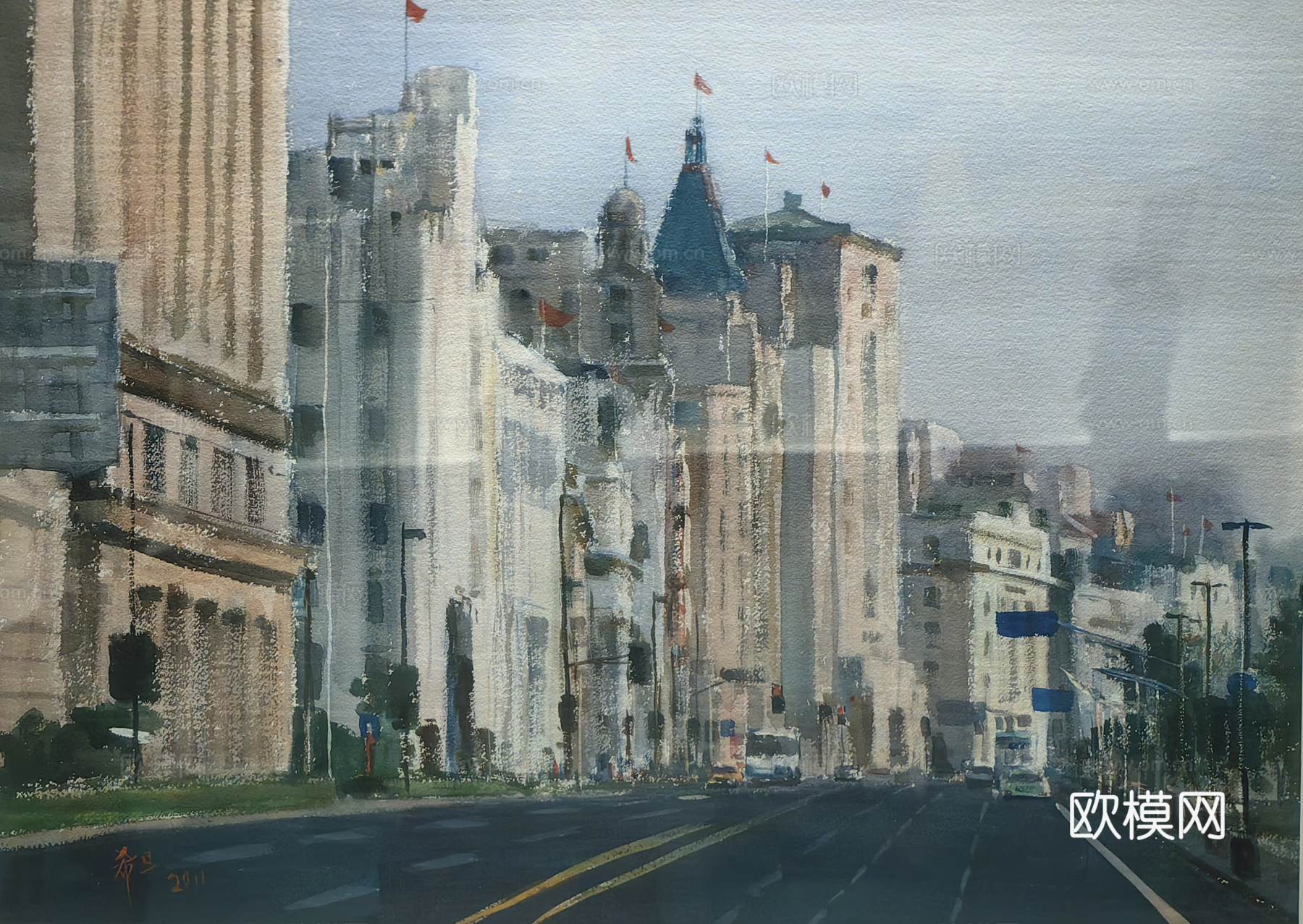 水彩画 装饰画 风景画
