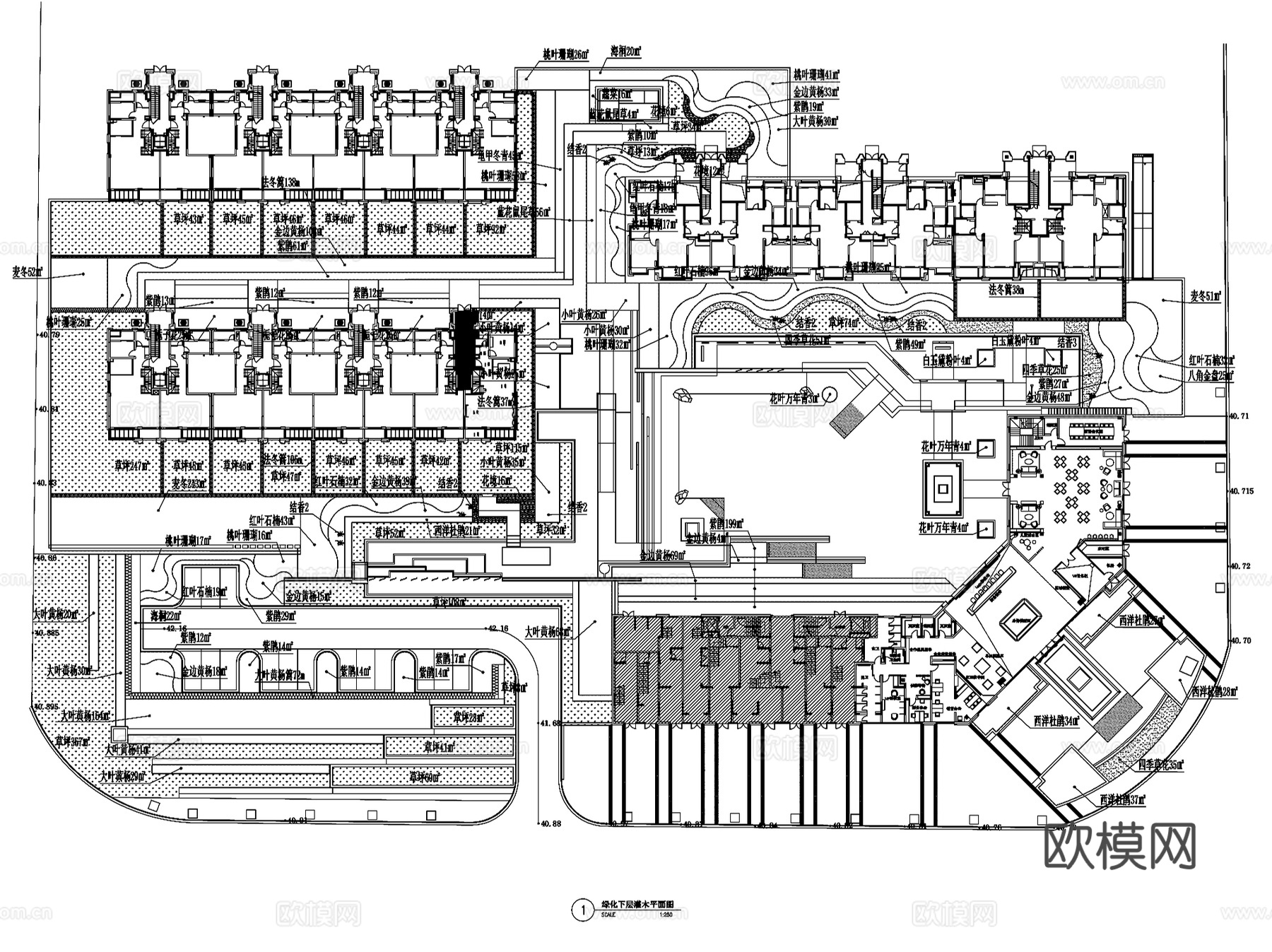 新中式朗道金华红星天铂花园展示区景观CAD施工图全套+文本cad施工图