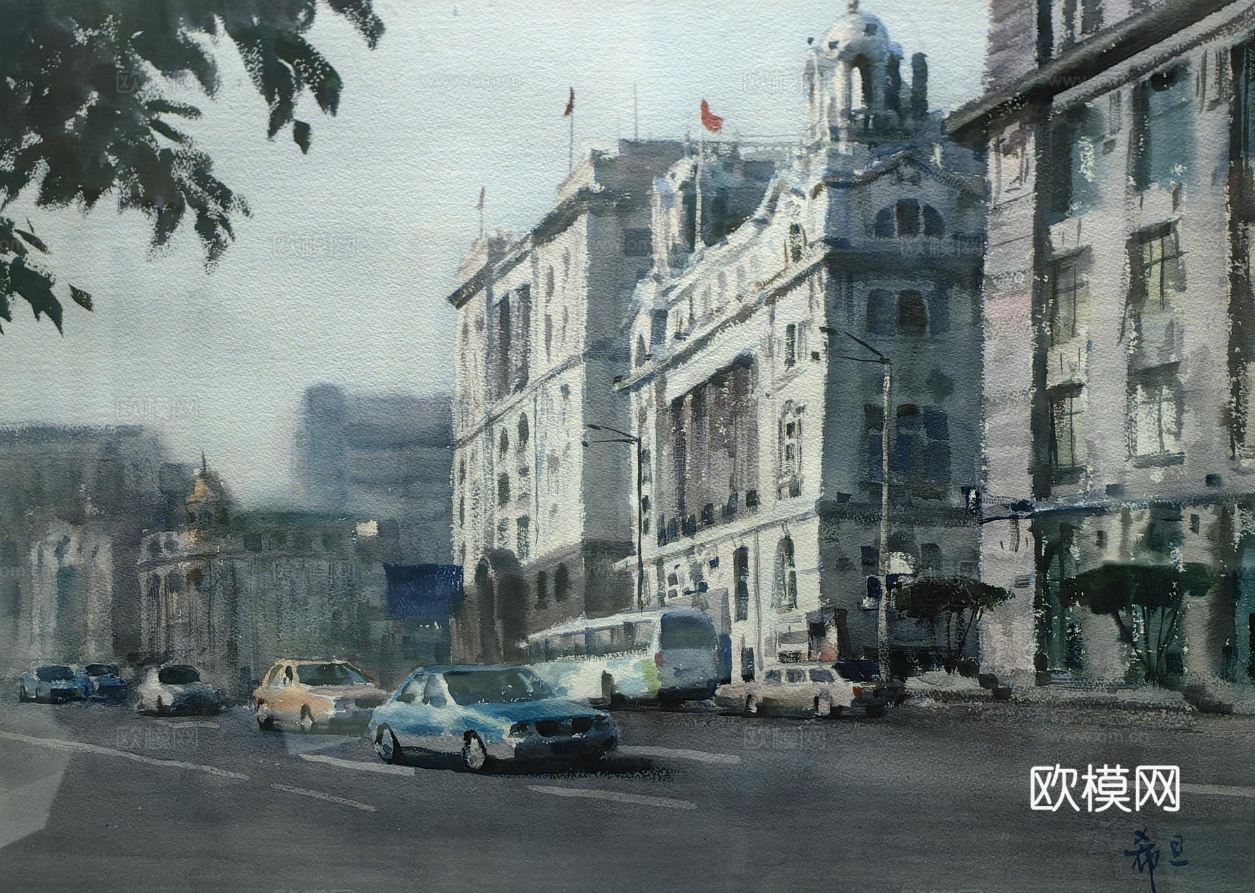 水彩画 装饰画 风景画