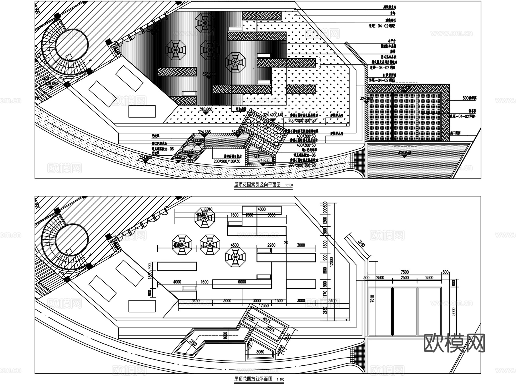 万科渝园新中式小区景观全套CAD施工图cad施工图
