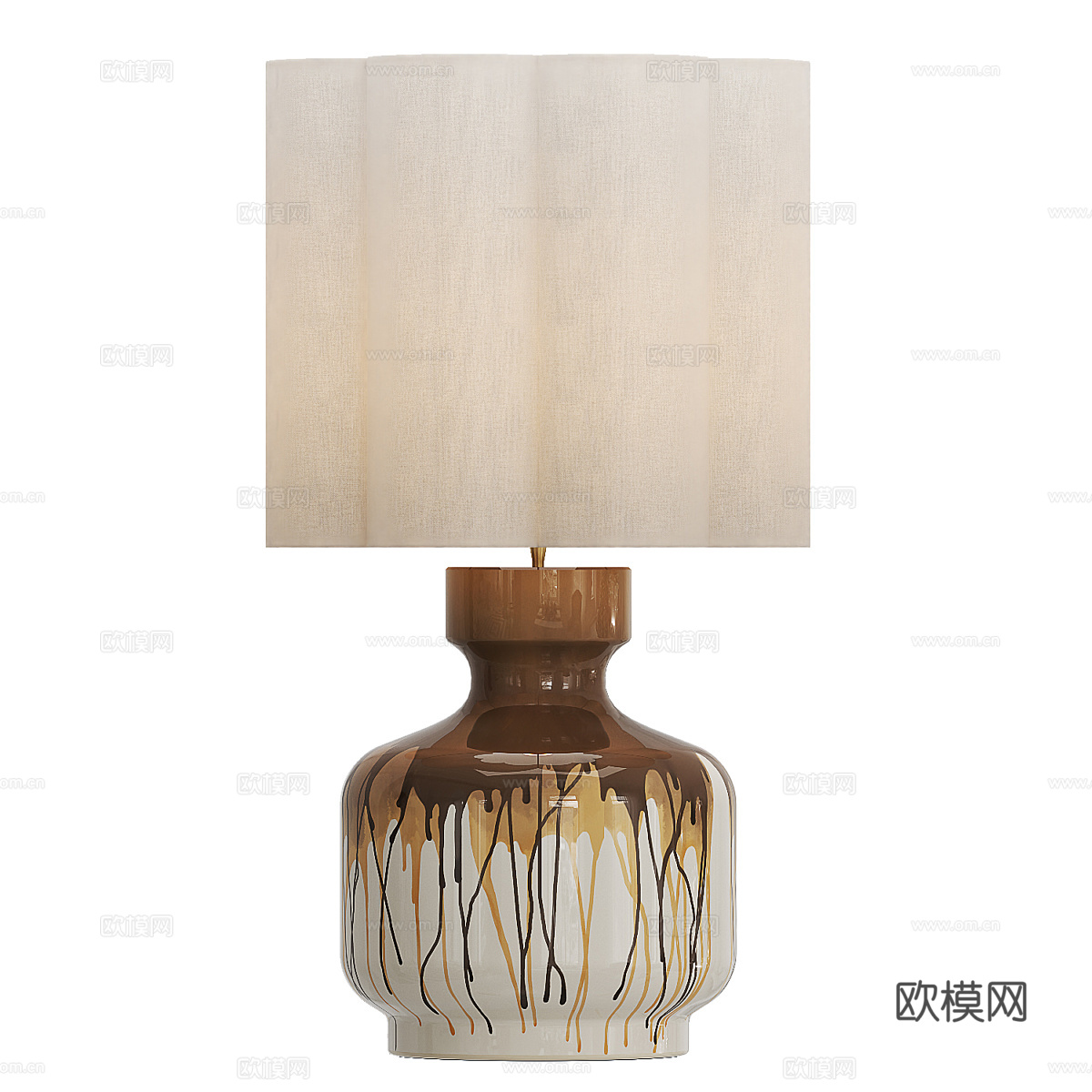 新中式轻奢 Eichholtz Lorena 台灯3d模型下载（渲染图3）