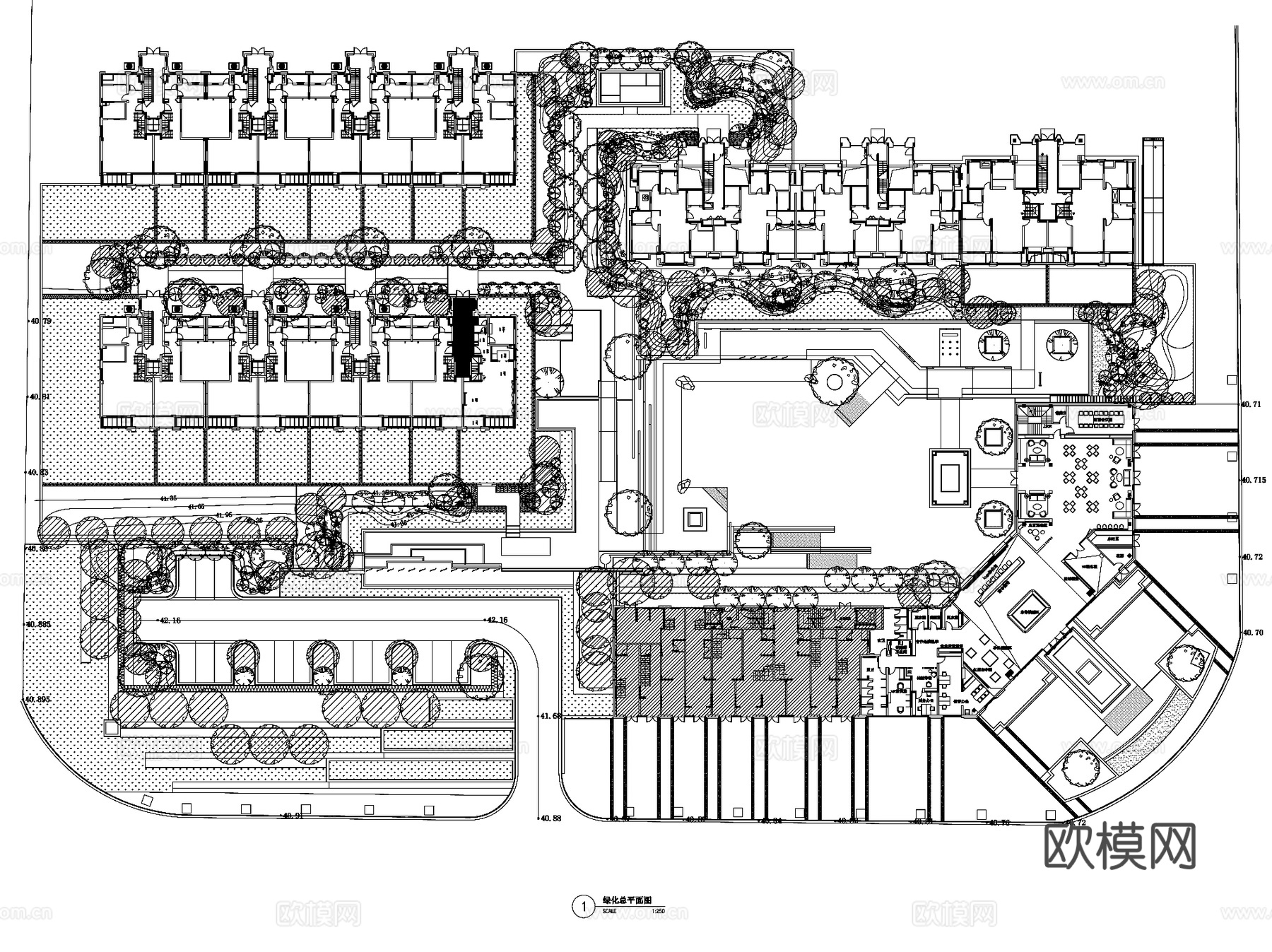新中式朗道金华红星天铂花园展示区景观CAD施工图全套+文本cad施工图