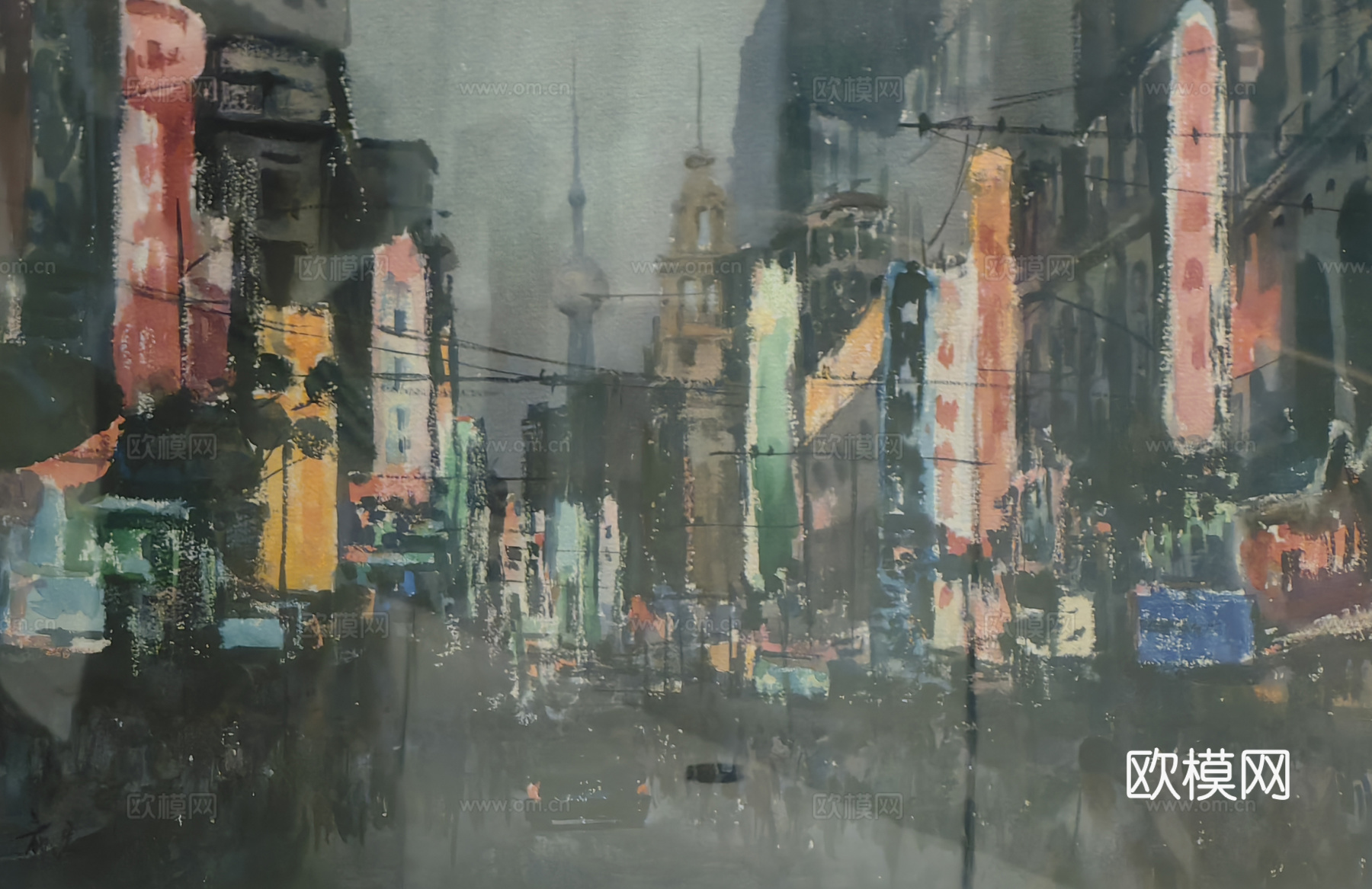 水彩画 装饰画 风景画