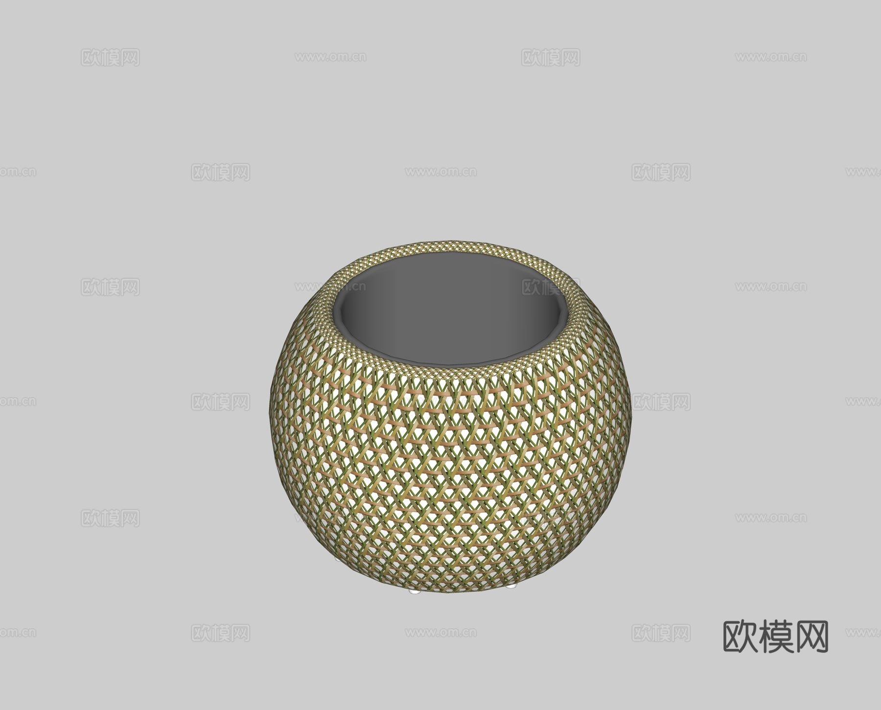 DEDON - 现代户外灯 落地灯 氛围灯 竹编灯具 竹编花su模型
