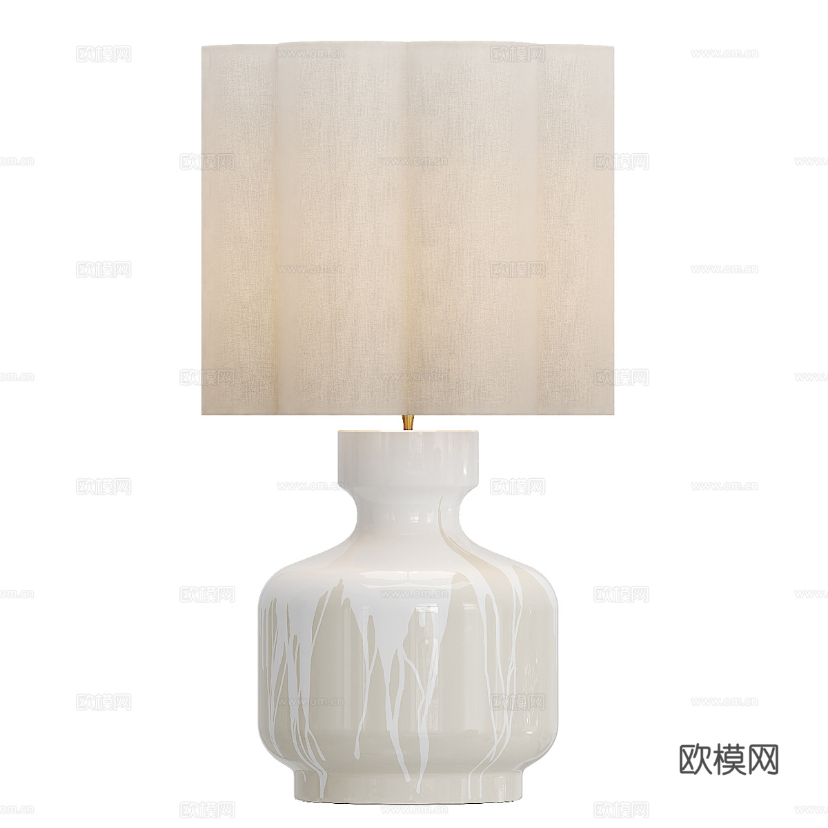 新中式轻奢 Eichholtz Lorena 台灯3d模型下载（渲染图2）