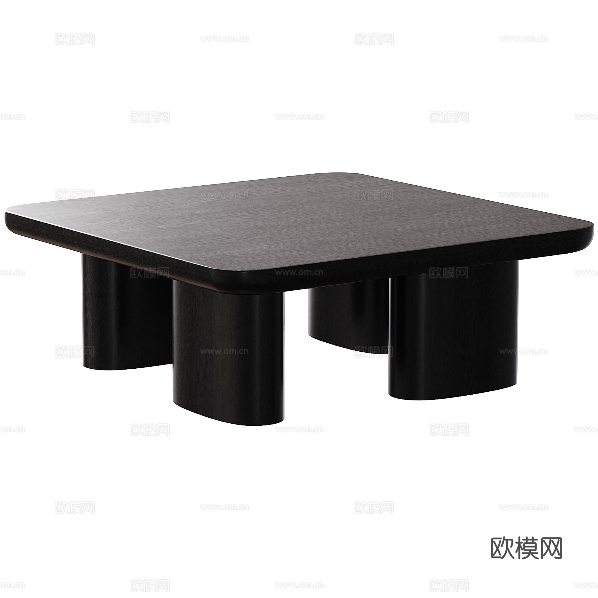 原木茶几3d模型