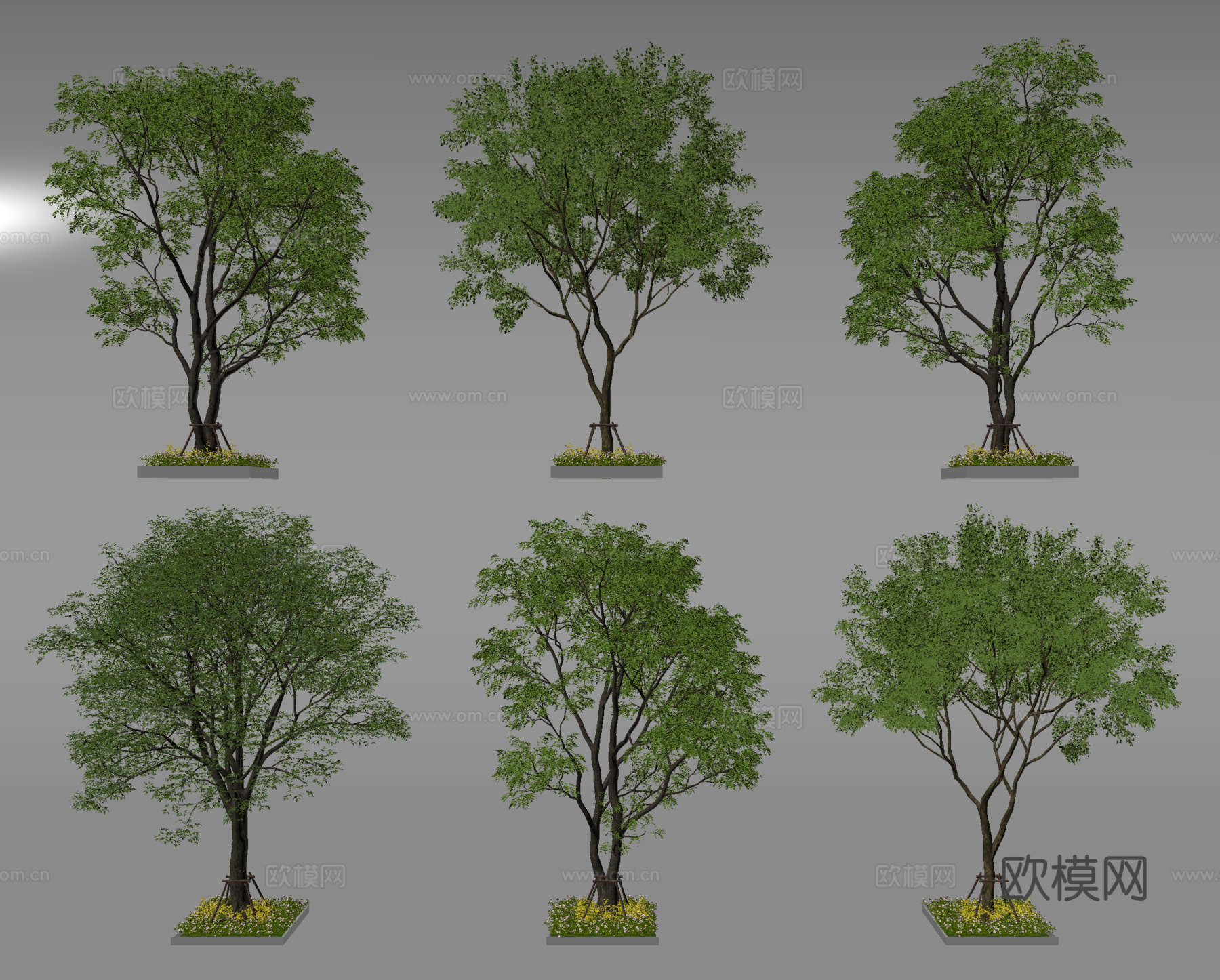 现代庭院小品 园林景观 植物造景su模型