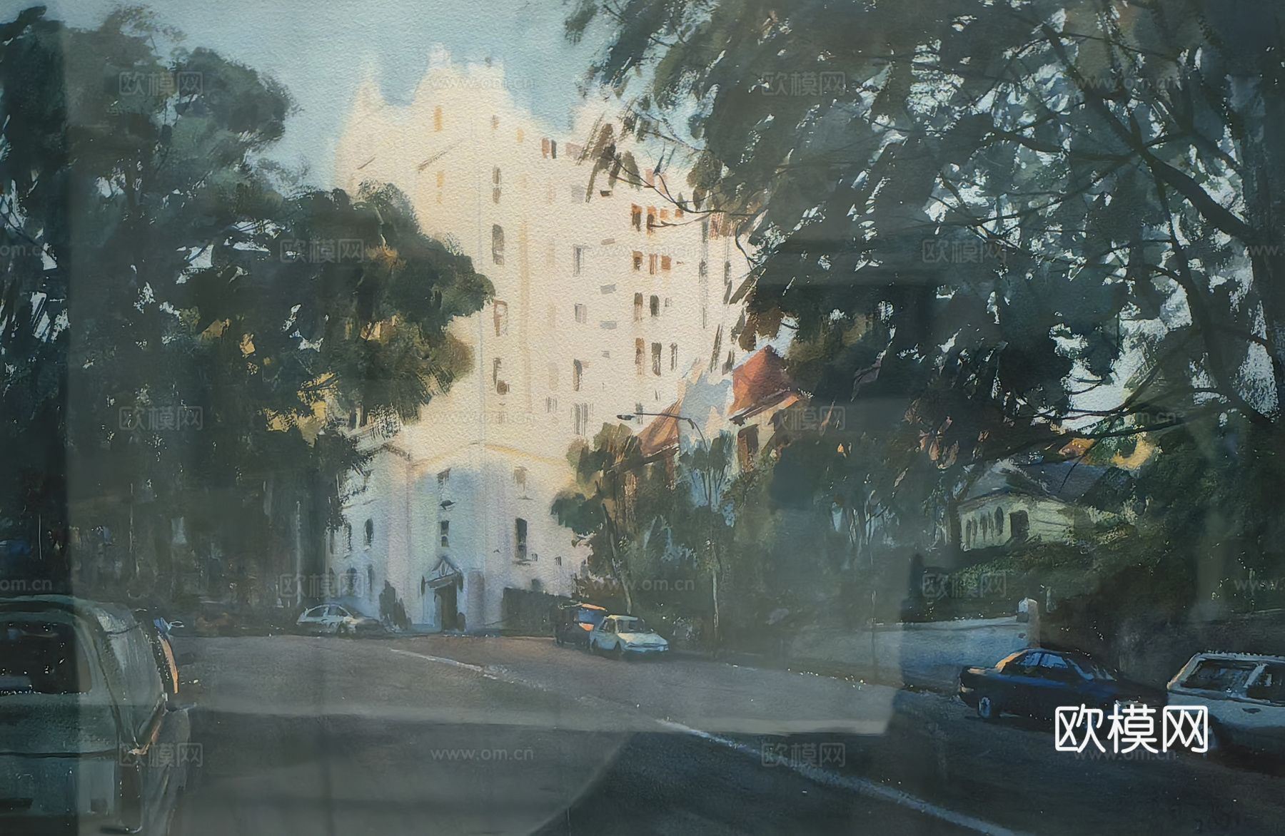 水彩画 装饰画 风景画下载