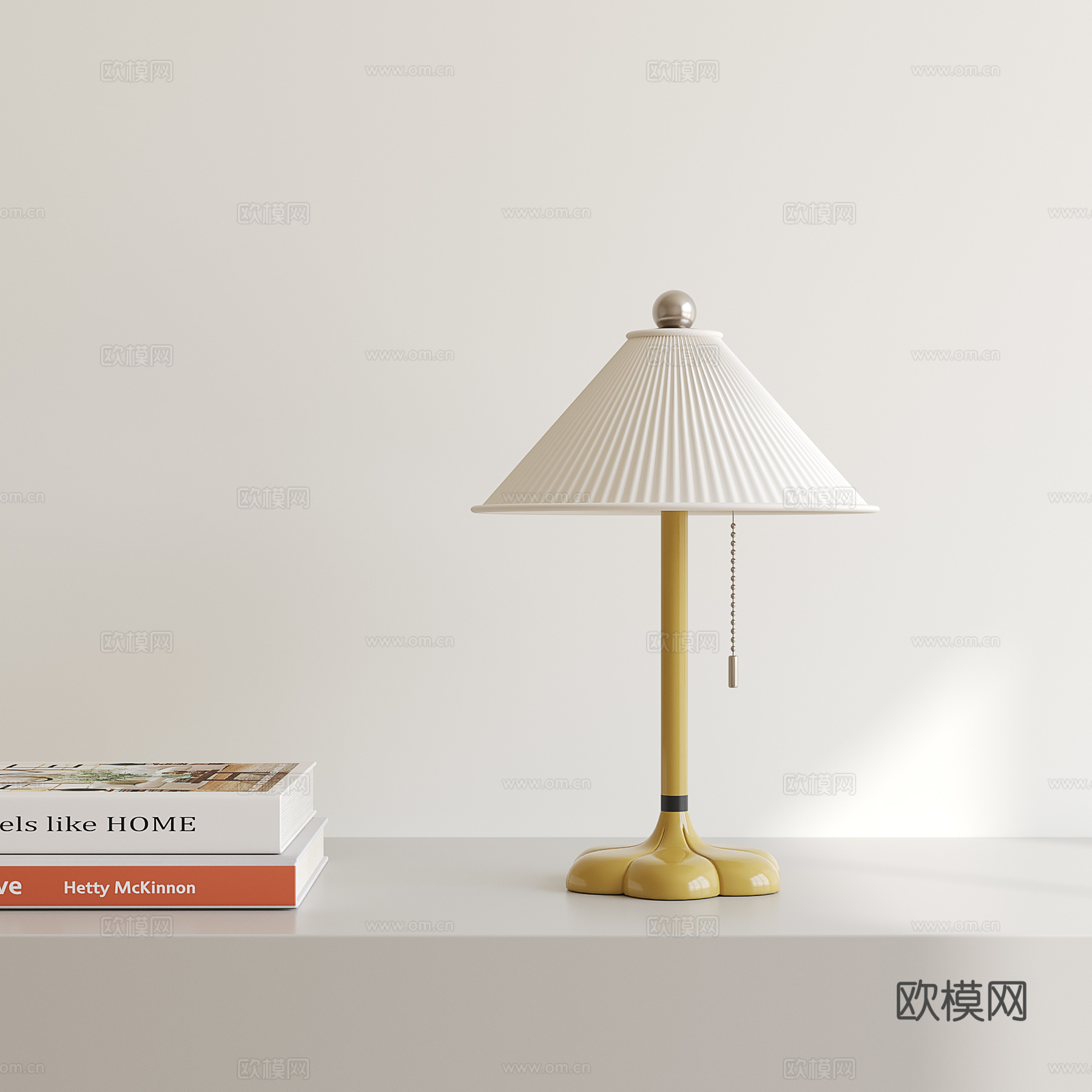 现代奶油台灯su模型