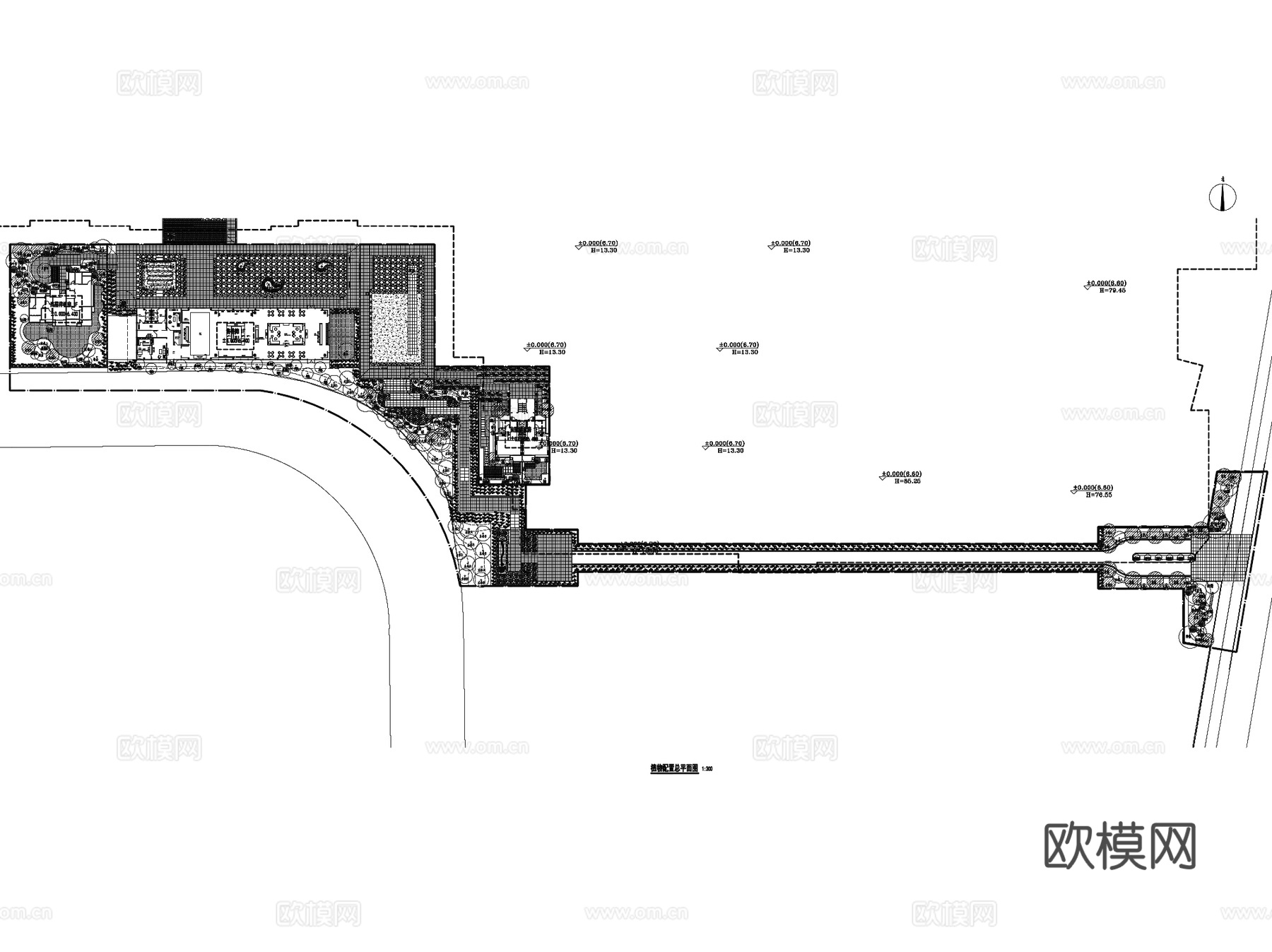 万科杭州桂语东方示范区景观CAD施工图全套+SU模型cad施工图