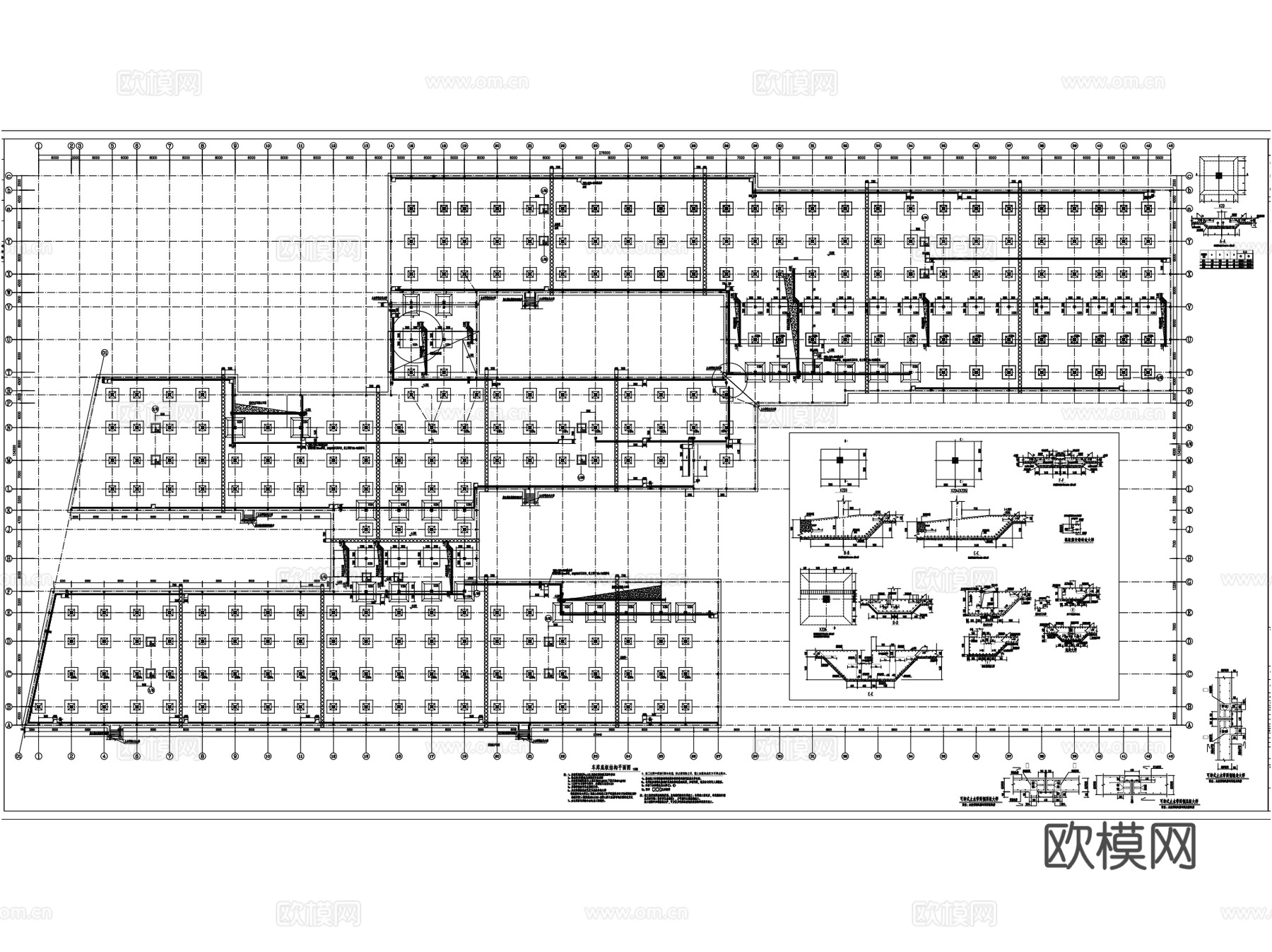 停车场地下车库出入口建筑CAD施工图集 80套cad施工图
