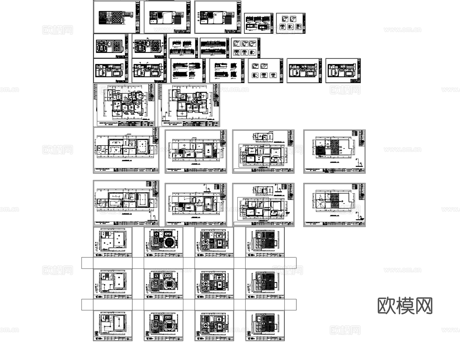 天花吊顶节点大样室内装饰CAD施工图集cad施工图