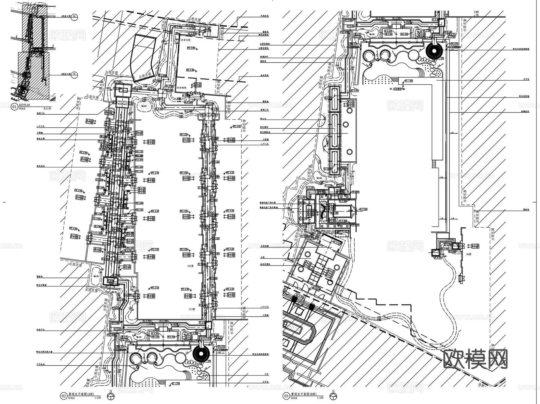 新中式泰禾上海院子小区居住区大区景观CAD施工图全套cad施工图