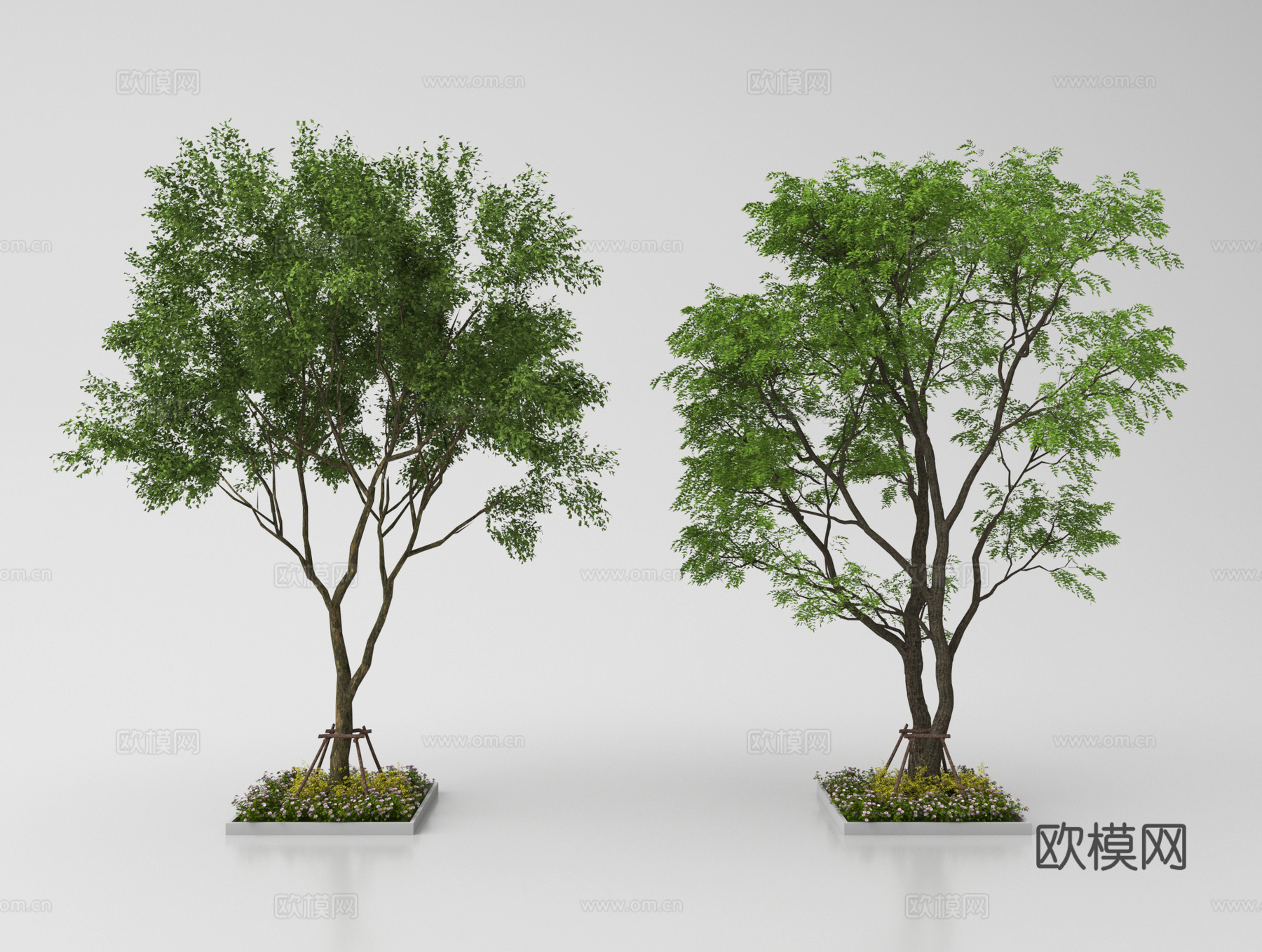 现代庭院小品 园林景观 植物造景3d模型