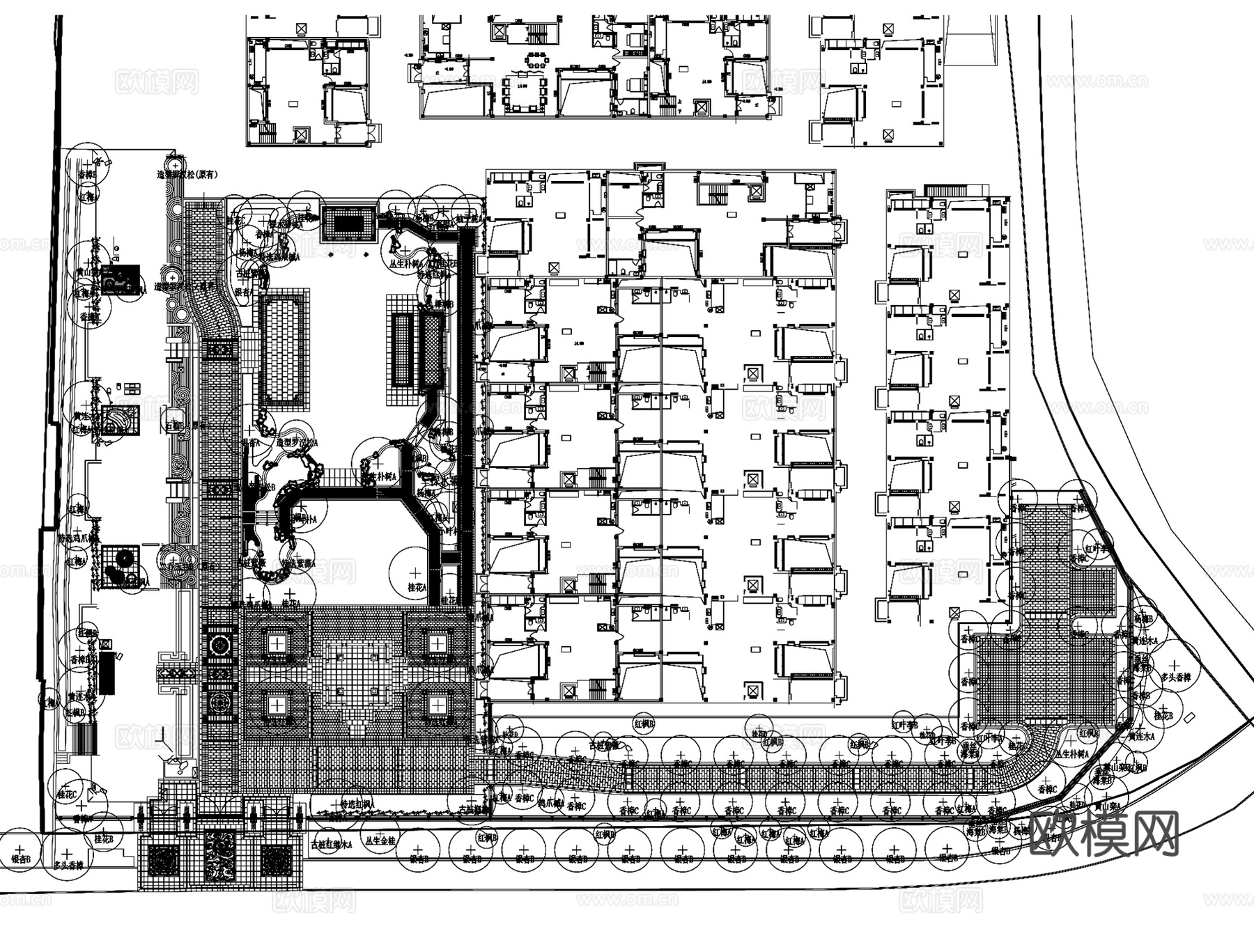 泰禾南京院子示范区景观CAD施工图全套+文本cad施工图