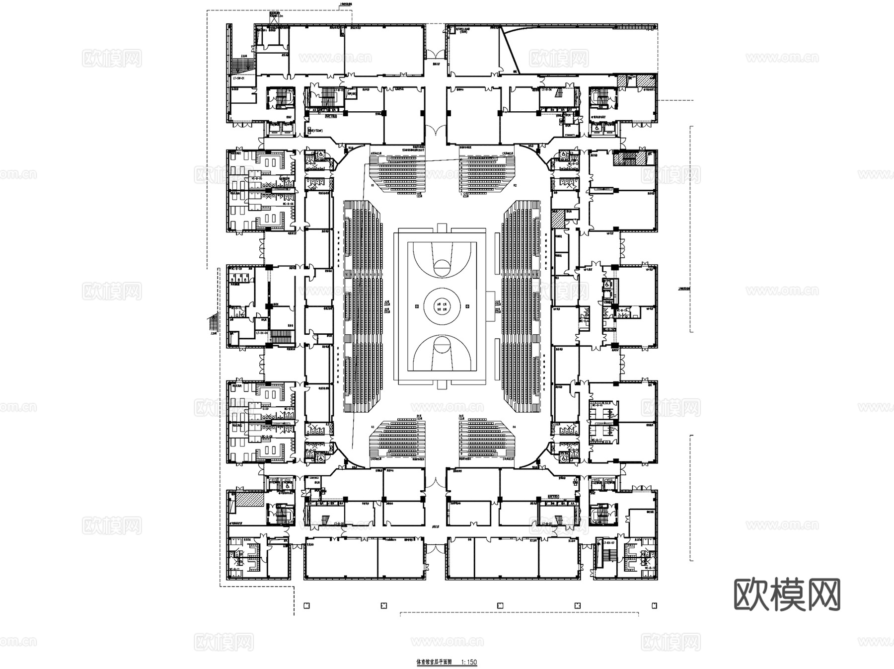 天华苏州体育中心建筑CAD施工图全套cad施工图
