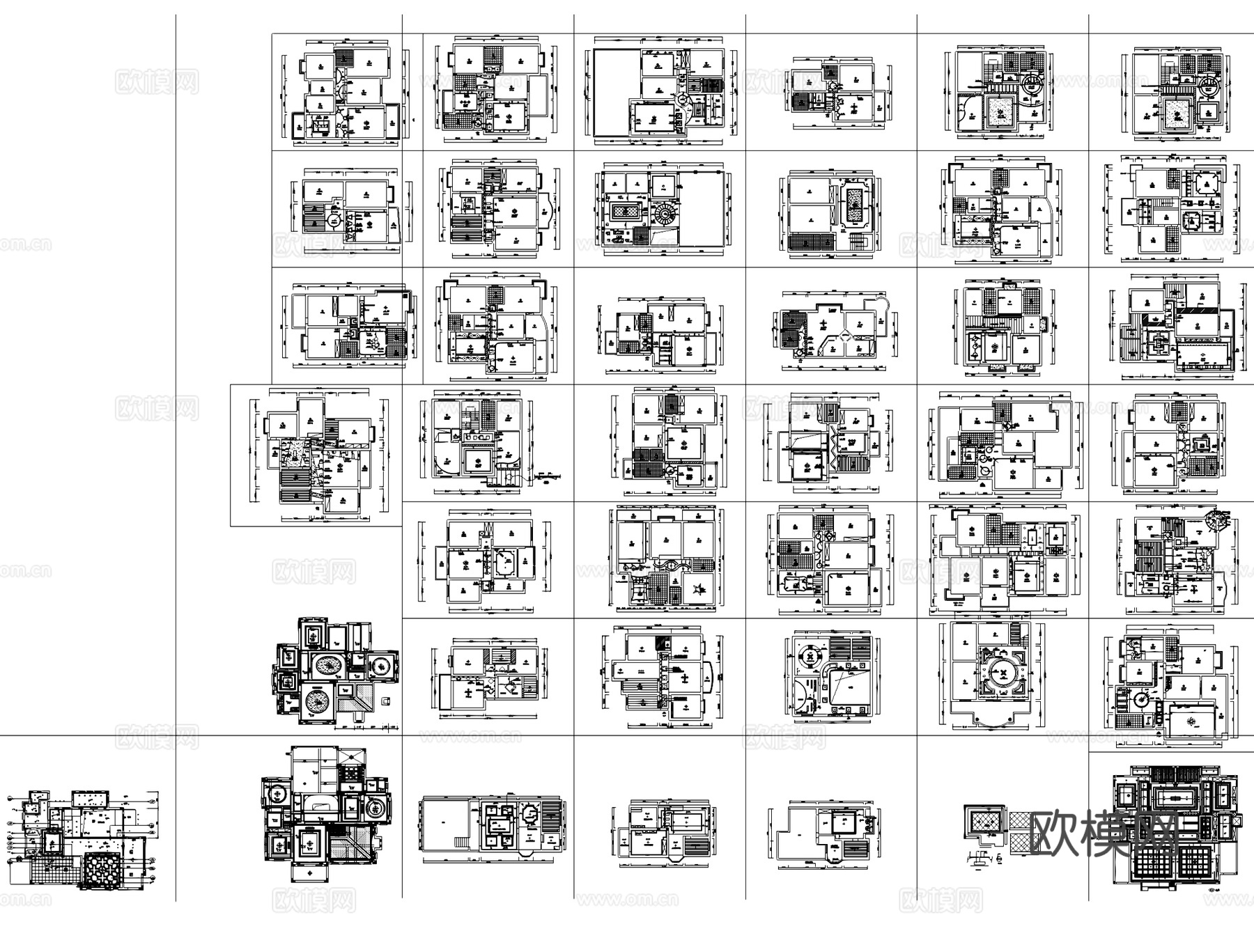 天花吊顶节点大样室内装饰CAD施工图集cad施工图