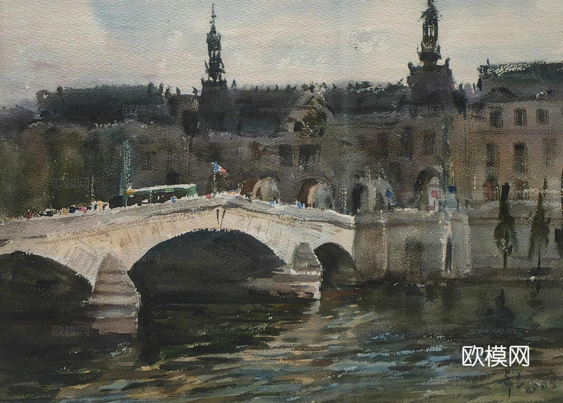 水彩画 装饰画 风景画