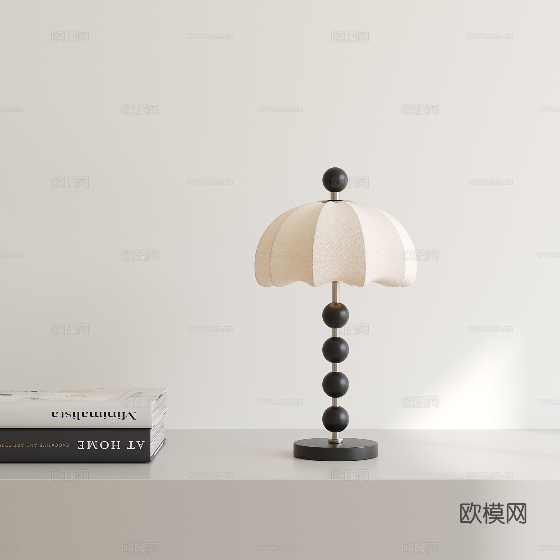 法式中古台灯su模型