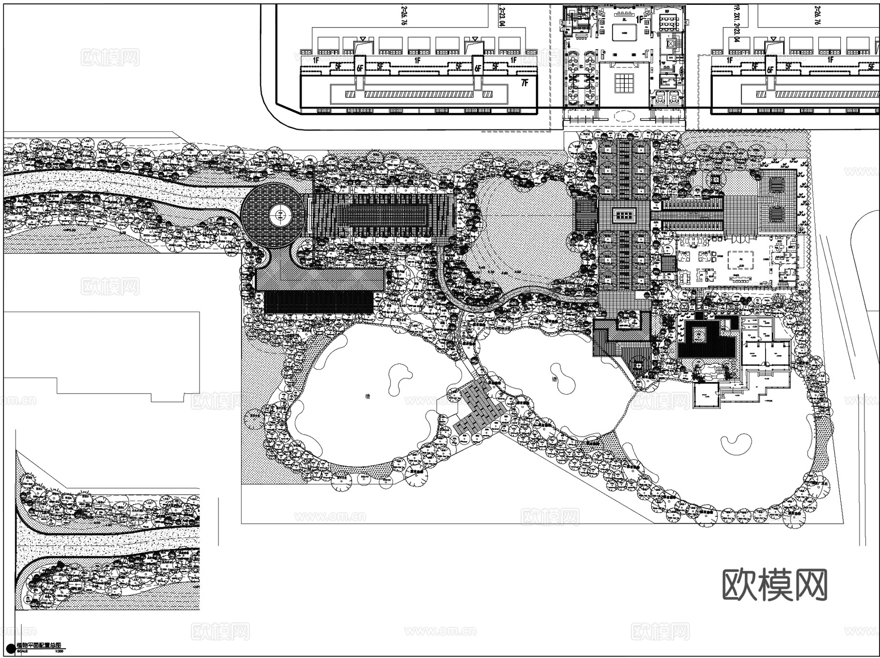 魏玛融信杭州公馆示范区景观CAD施工图全套cad施工图