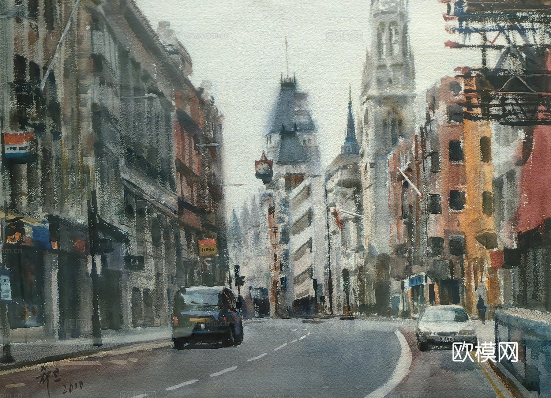 水彩画 装饰画 风景画