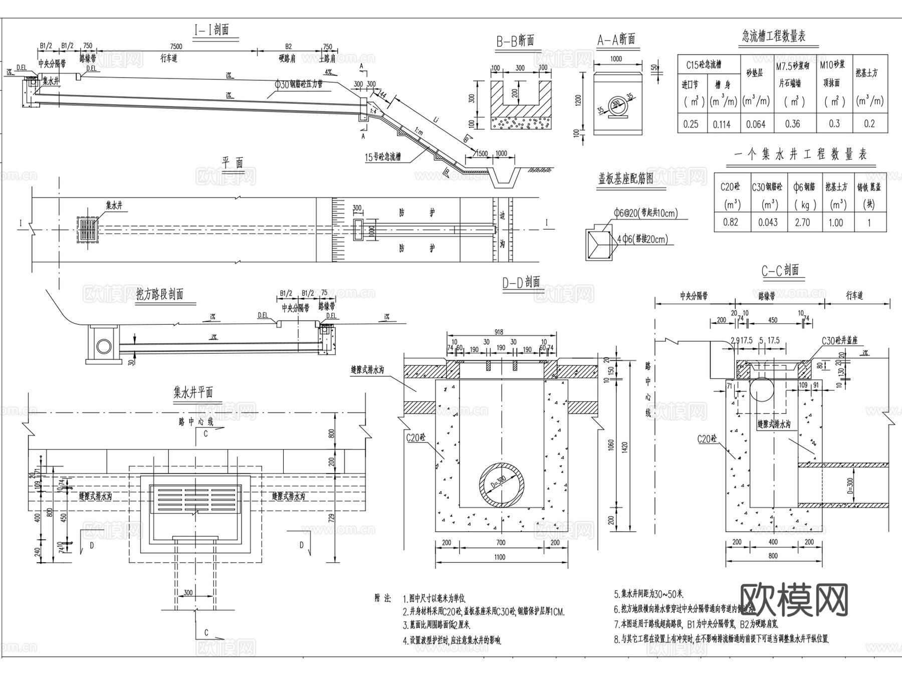 市政公路 路基 路面 给排水 通用CAD 施工图集cad施工图