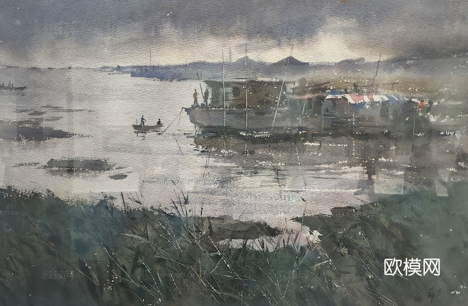 水彩画 装饰画 风景画